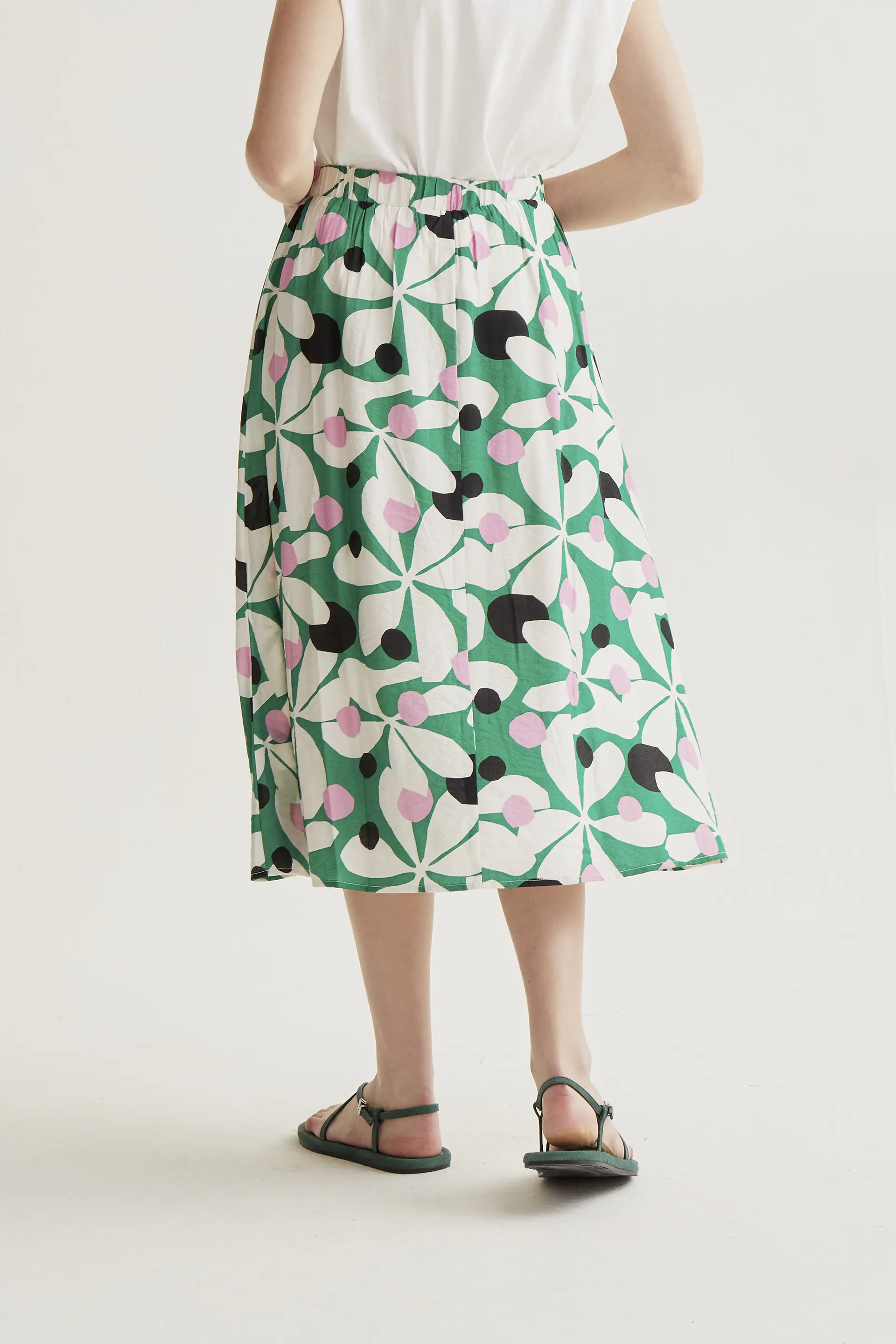 Falda midi con estampado Hosta - Image 3