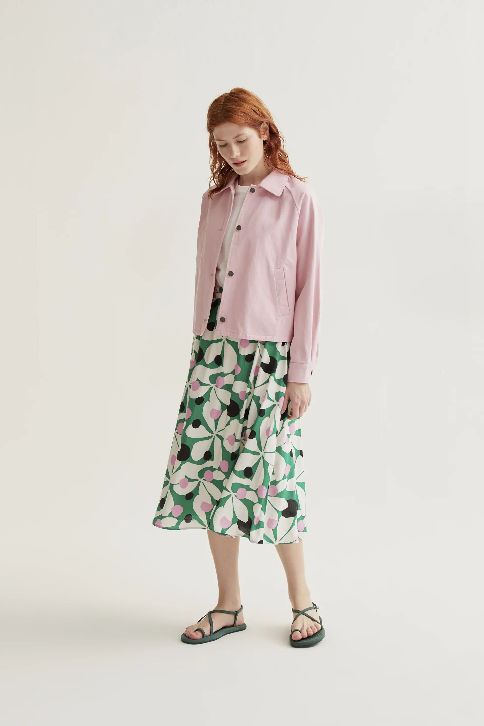 Falda midi con estampado Hosta - Image 4