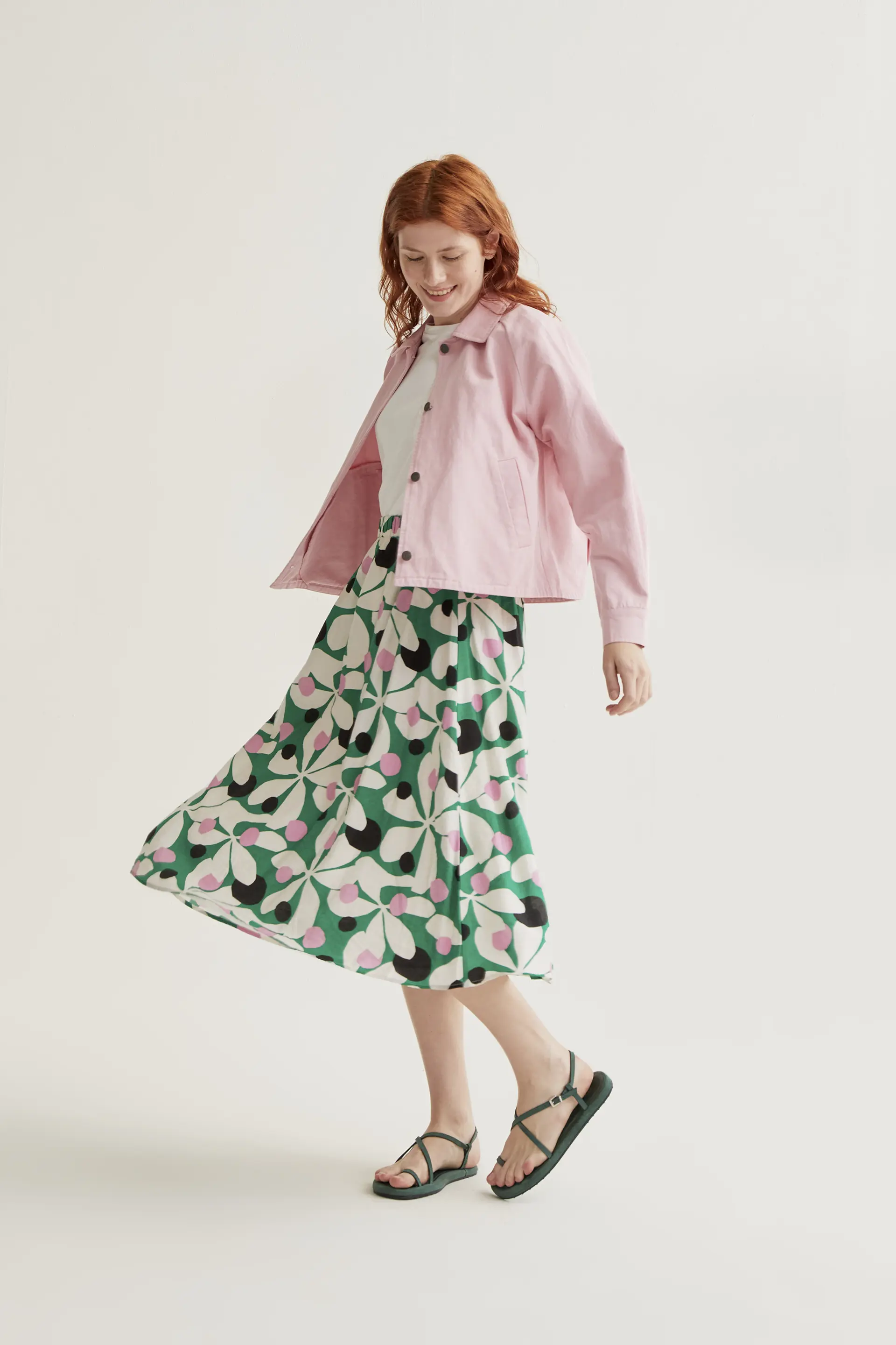 Falda midi con estampado Hosta - Image 5