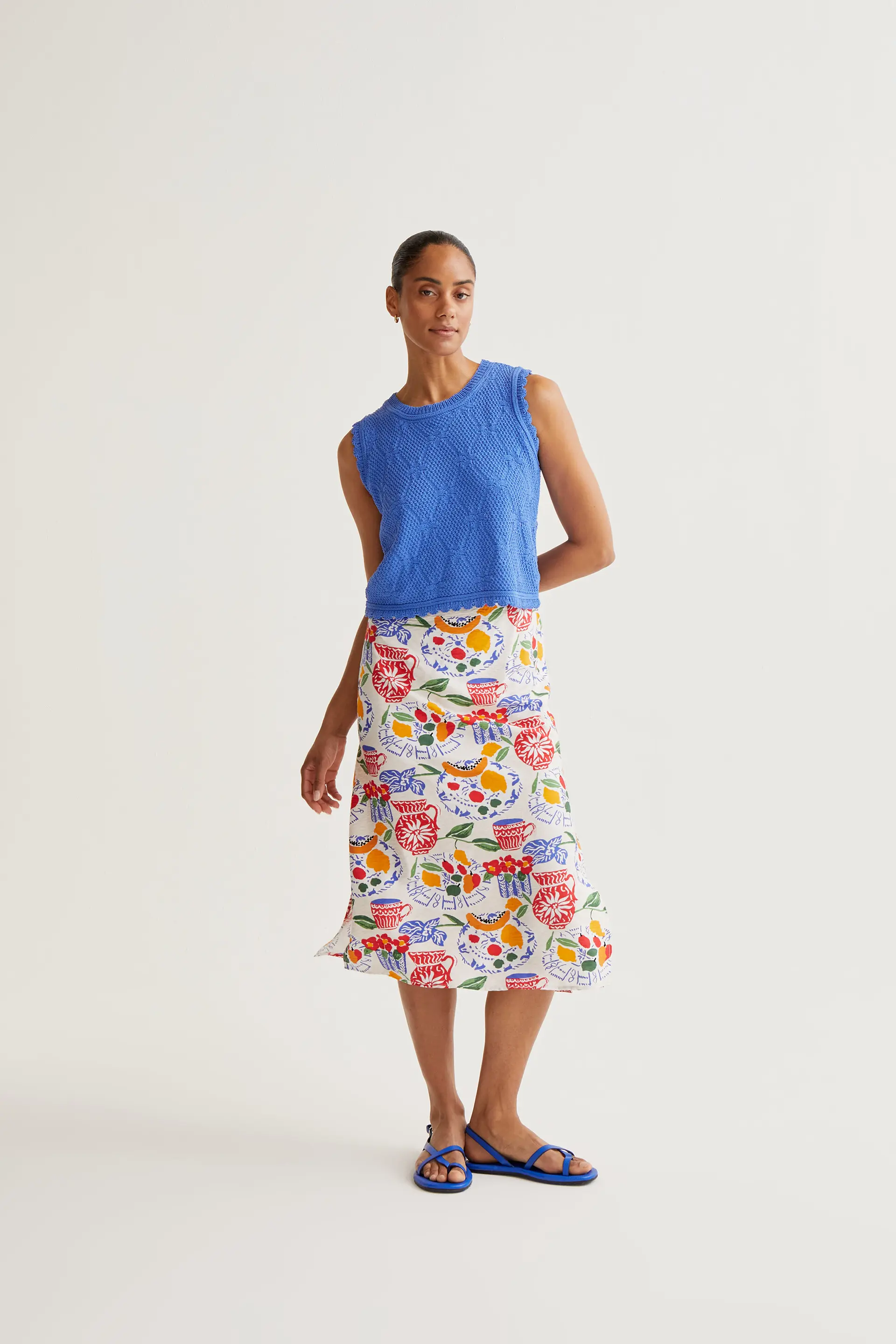 Falda midi con estampado Lush - Image 4
