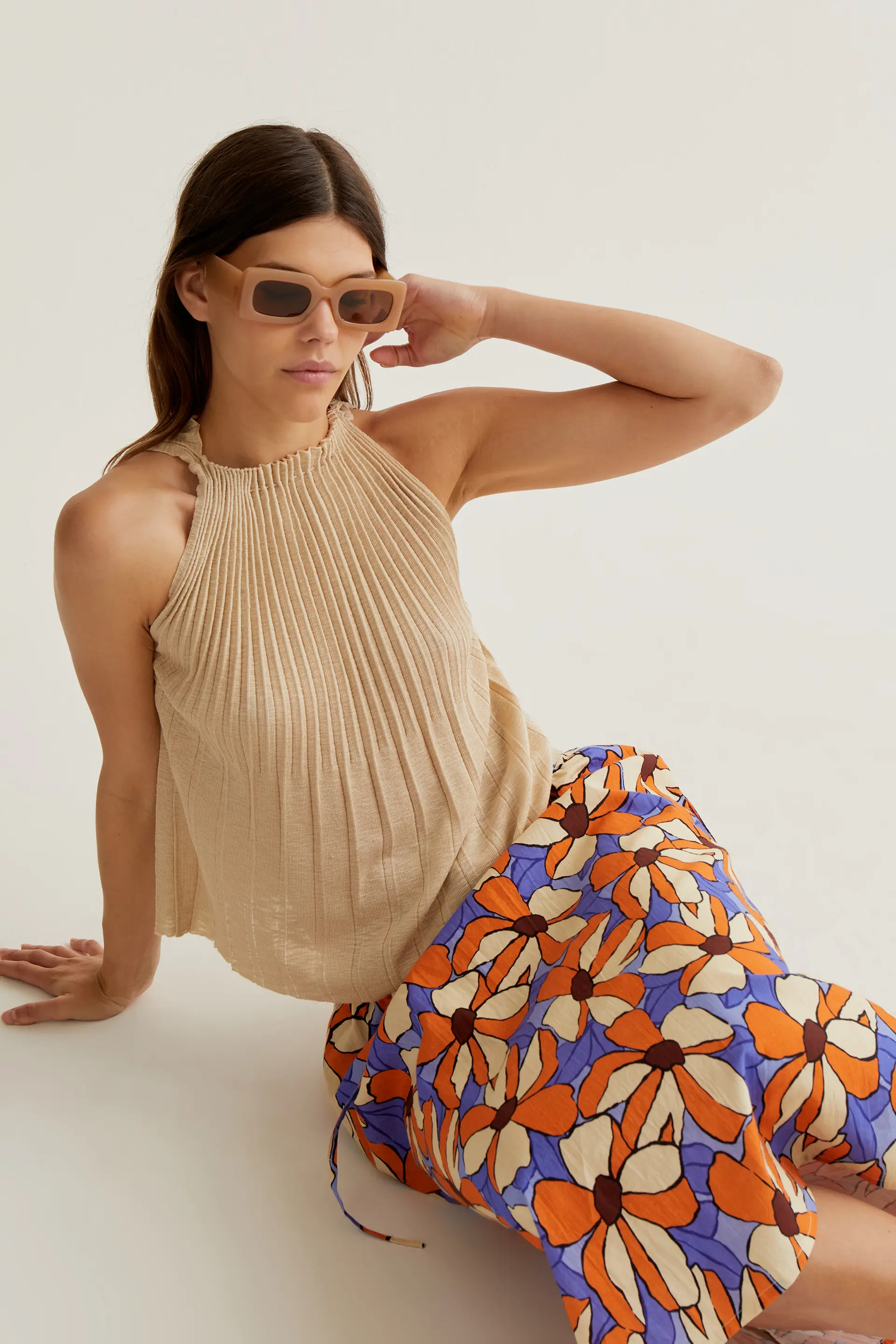 Falda midi con estampado Marigold - Image 6