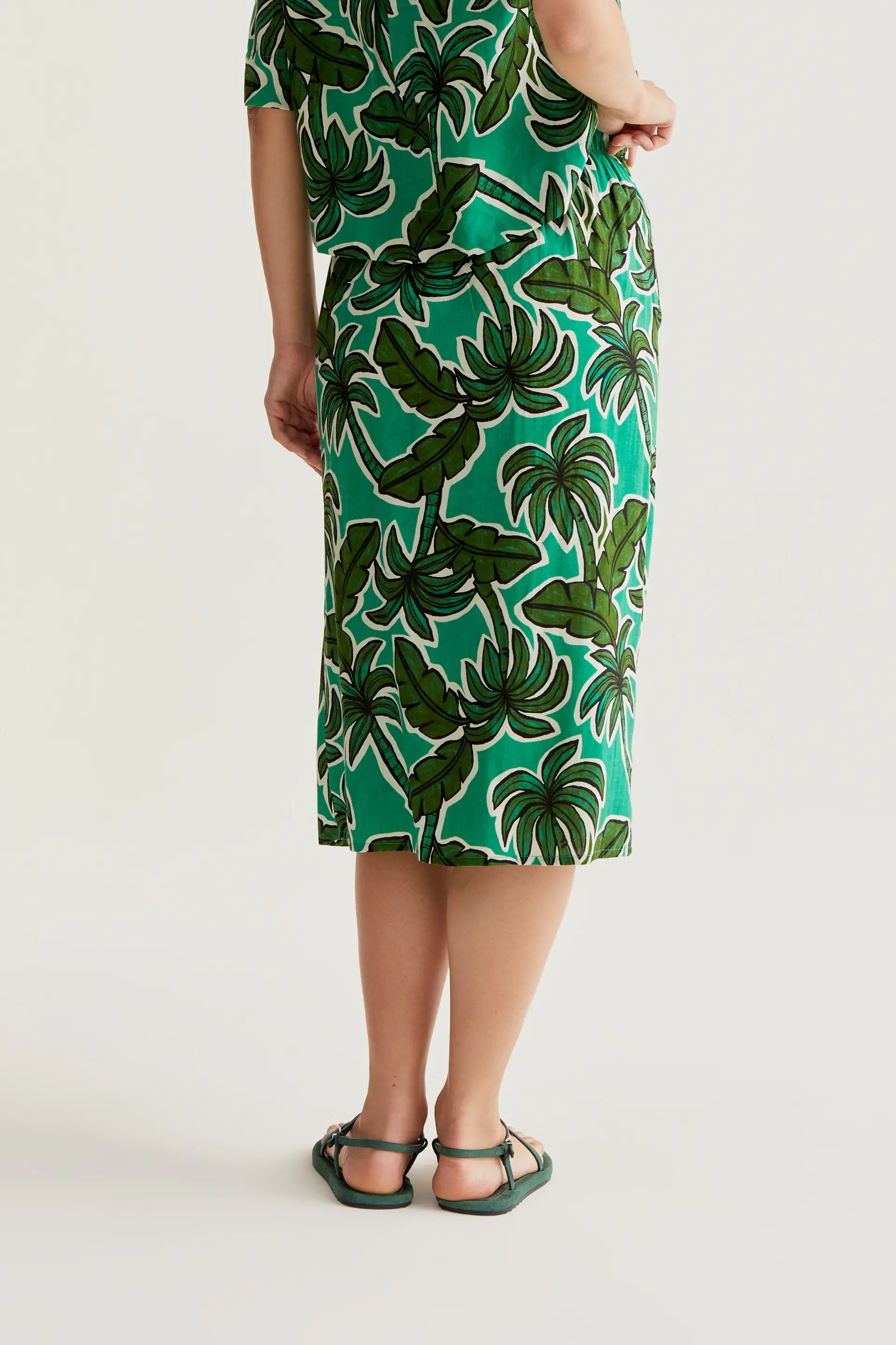 Falda midi con estampado Palm Tree - Image 3