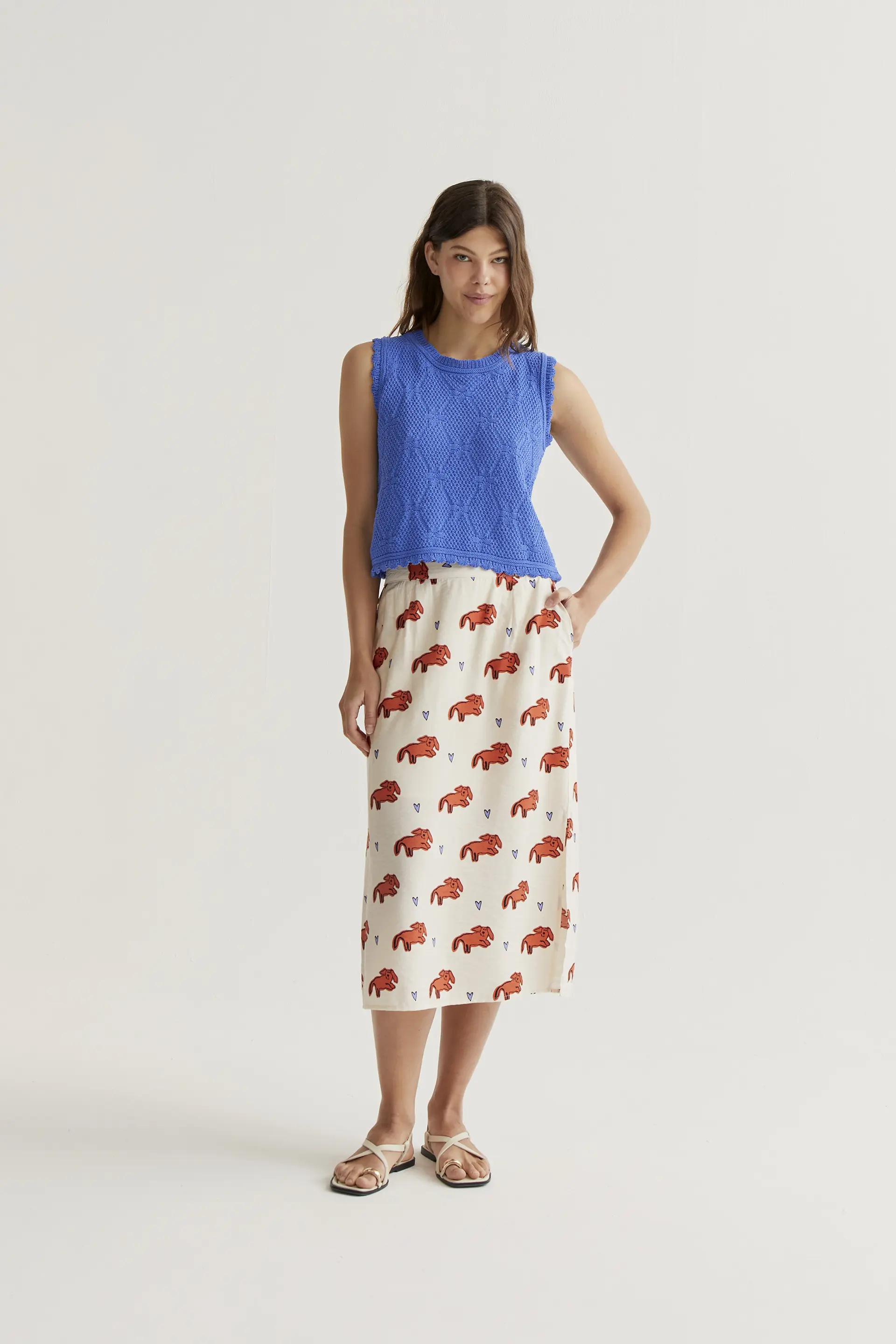 Falda midi con estampado Tochi - Image 5