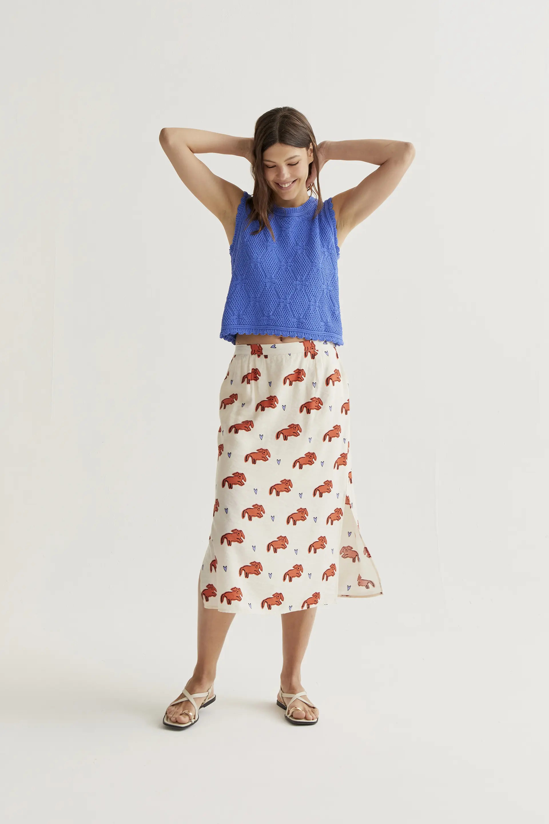 Falda midi con estampado Tochi - Image 6