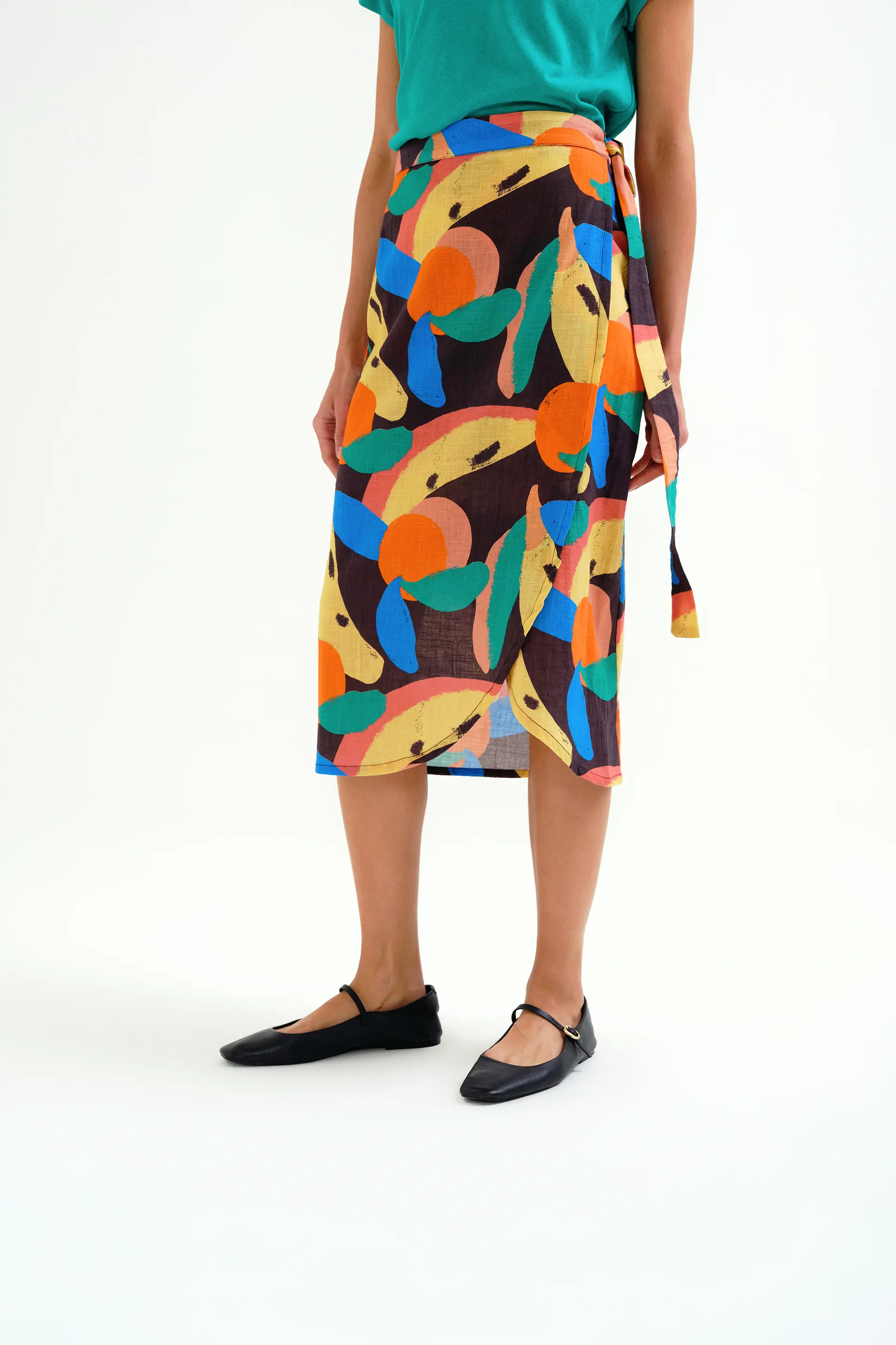 Falda midi con estampado Tutti Frutti Big - Image 4