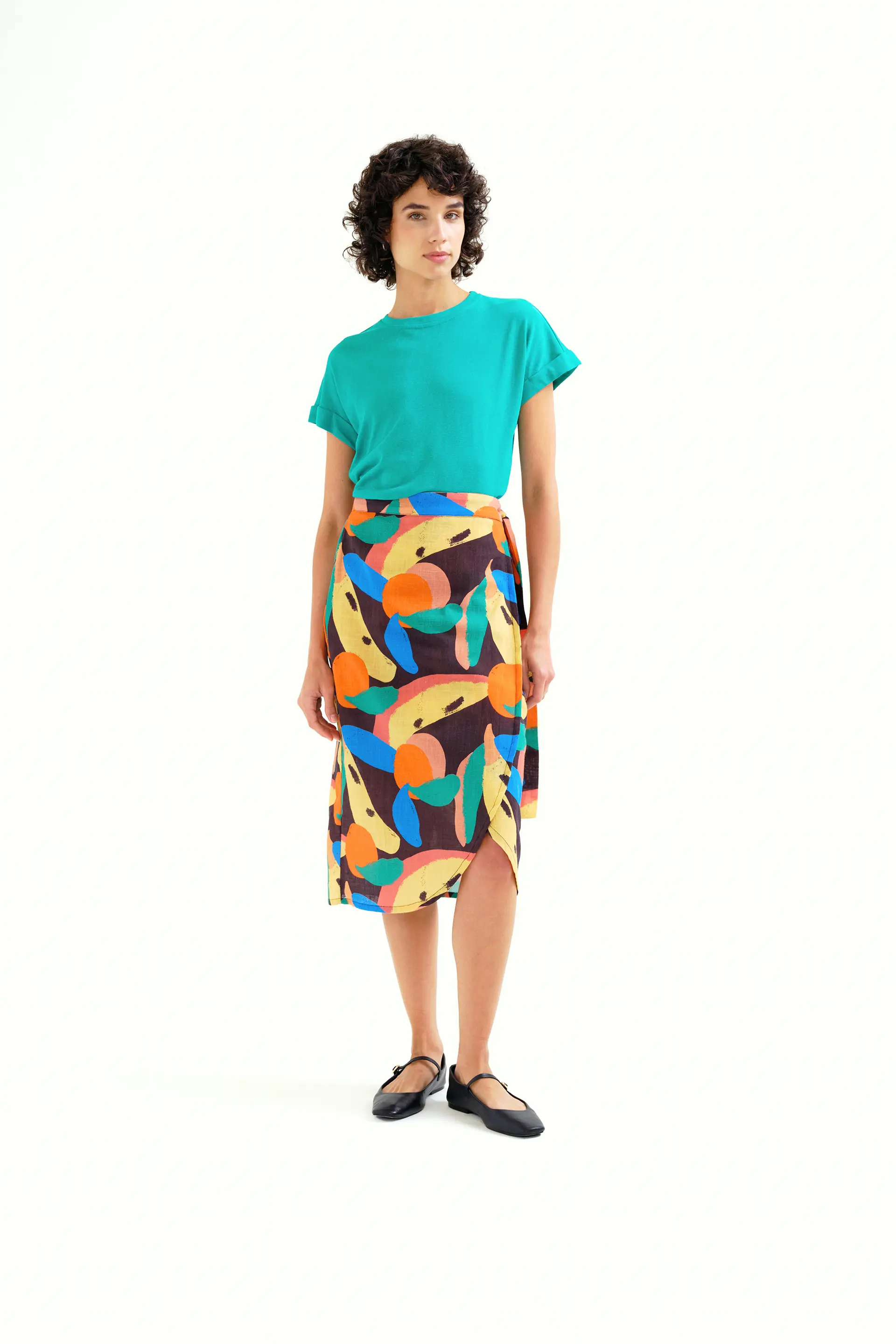 Falda midi con estampado Tutti Frutti Big - Image 6
