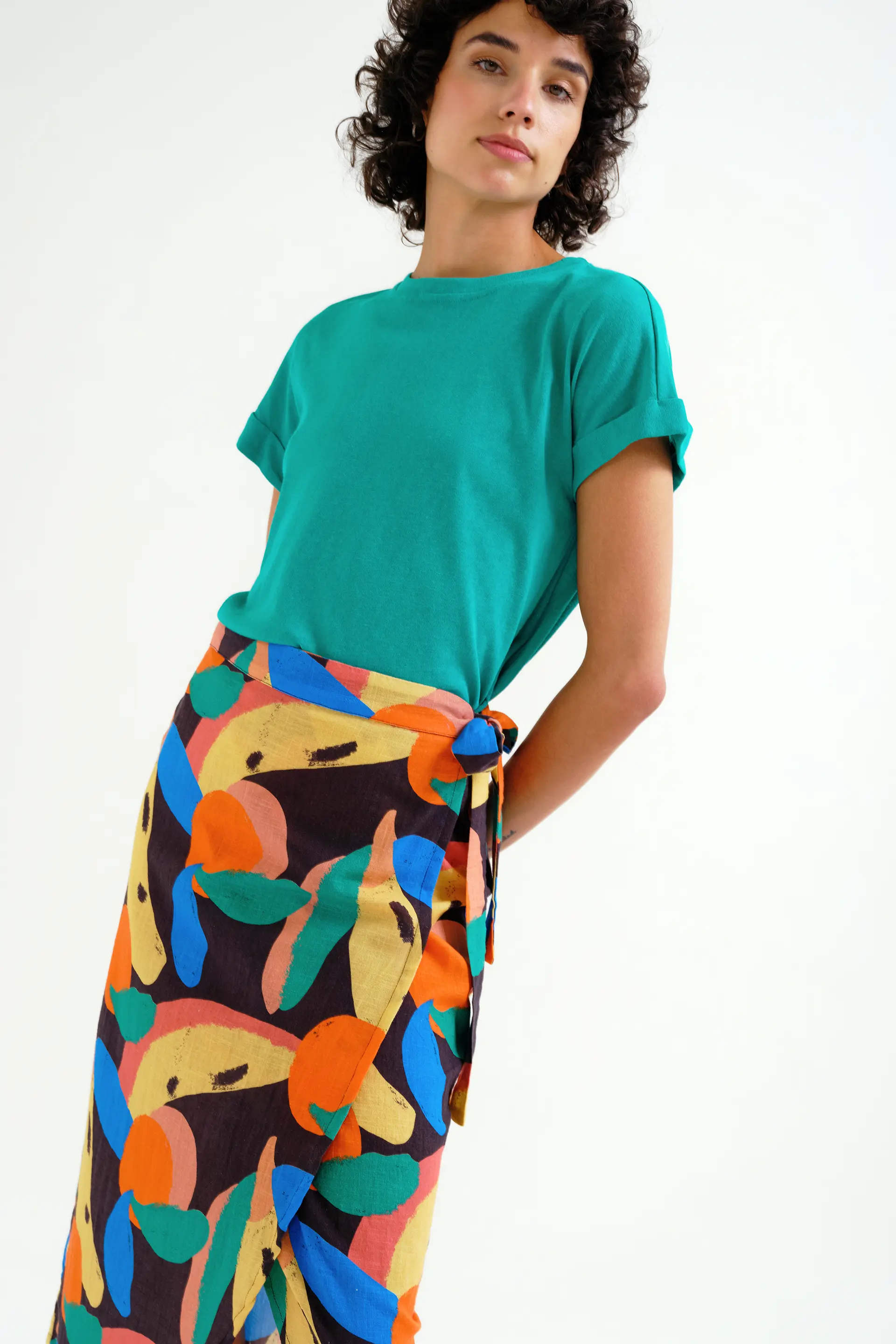 Falda midi con estampado Tutti Frutti Big - Image 7