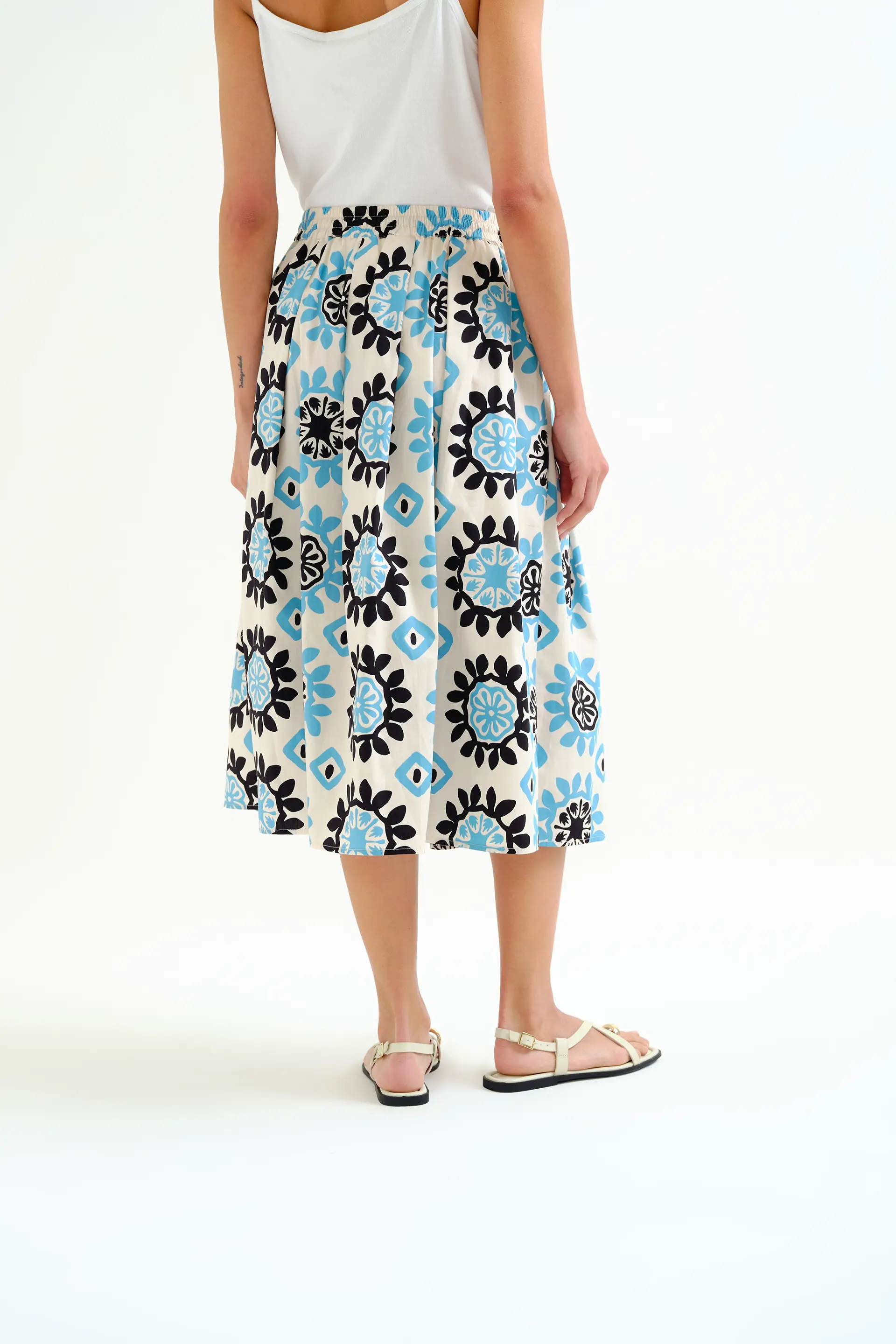 Falda midi con estampado Waterfall - Image 3