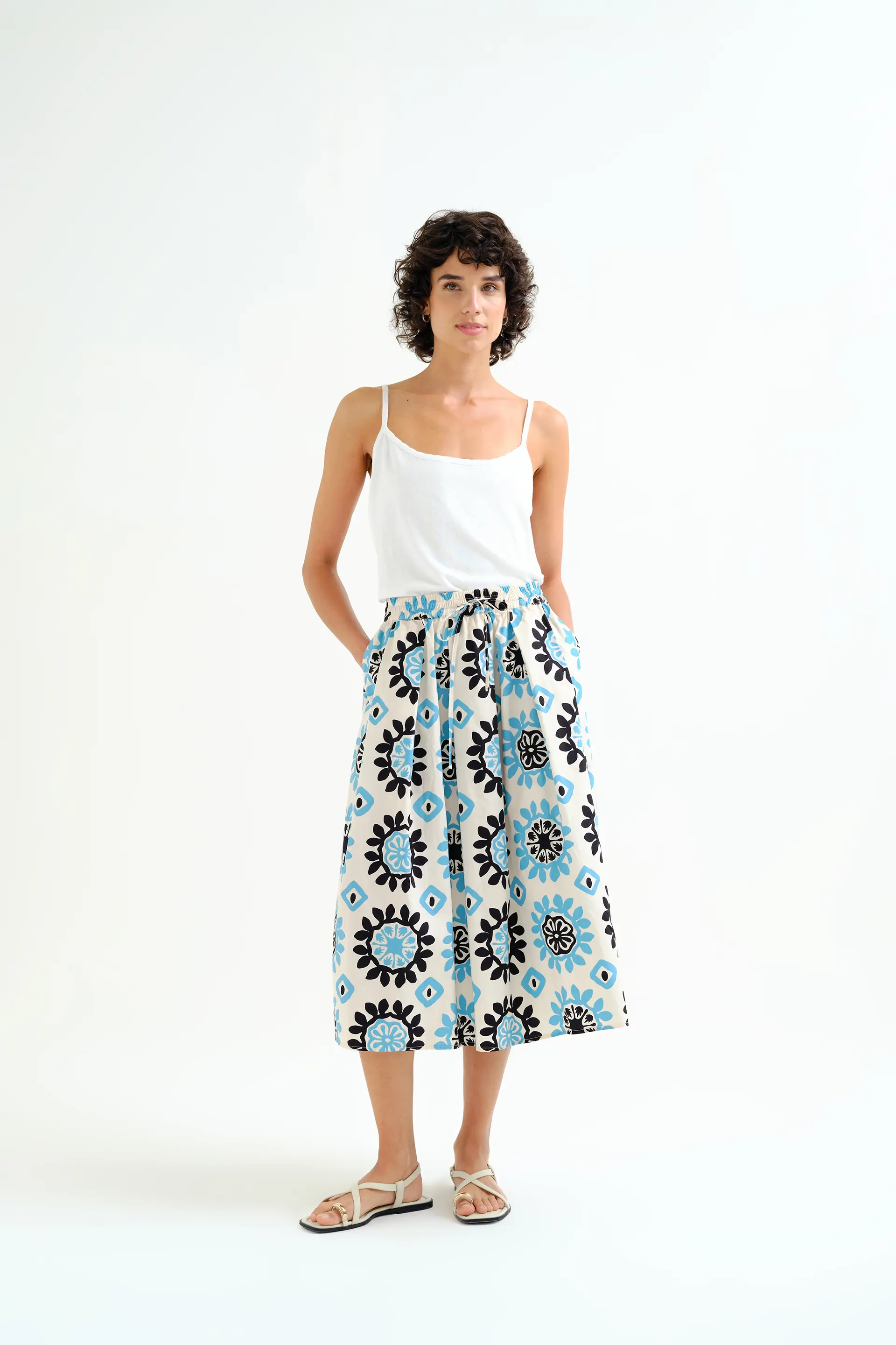 Falda midi con estampado Waterfall - Image 5