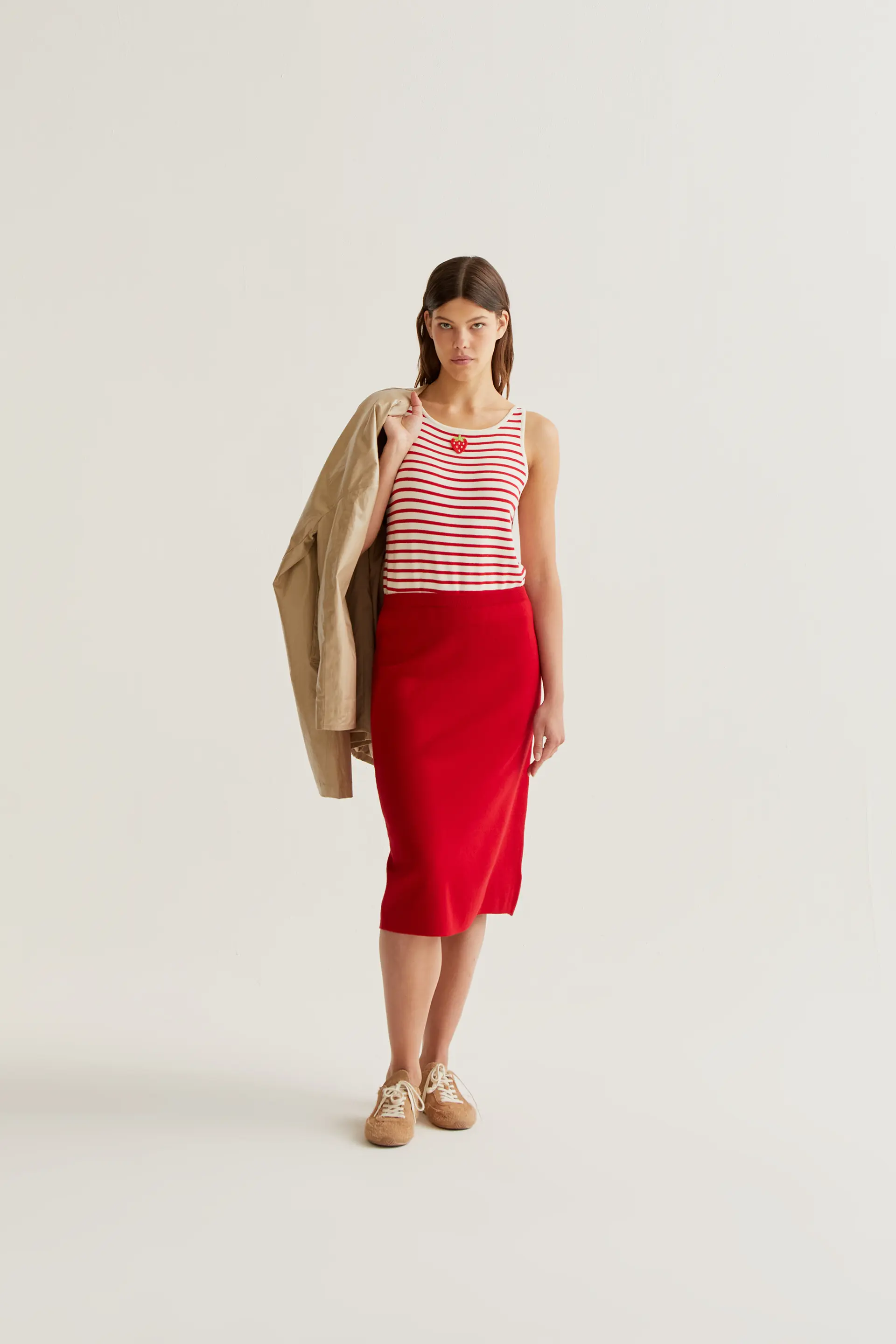 Falda midi punto rojo - Image 5