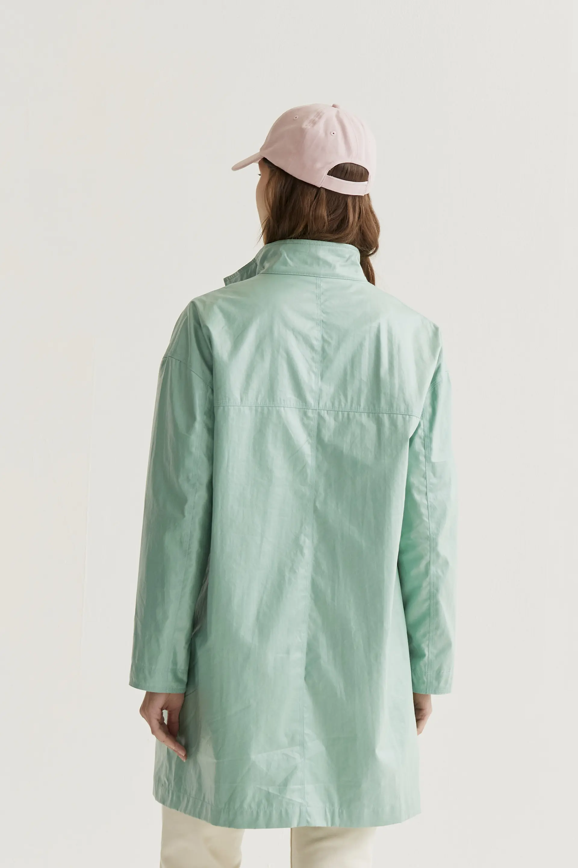 Gabardina 100% algodón verde - Image 3