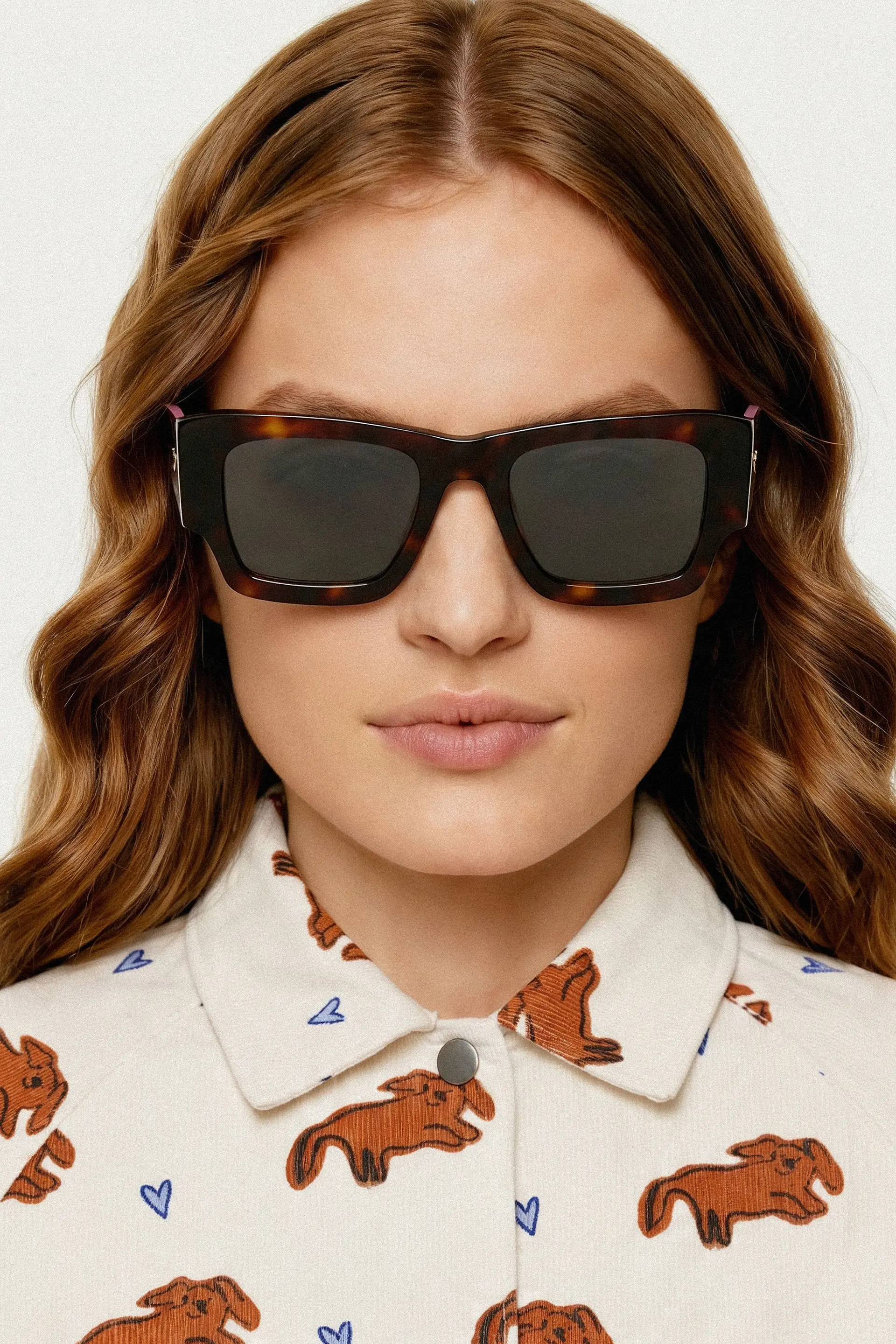 Gafas carey con punta patillas rosa claro - Image 6