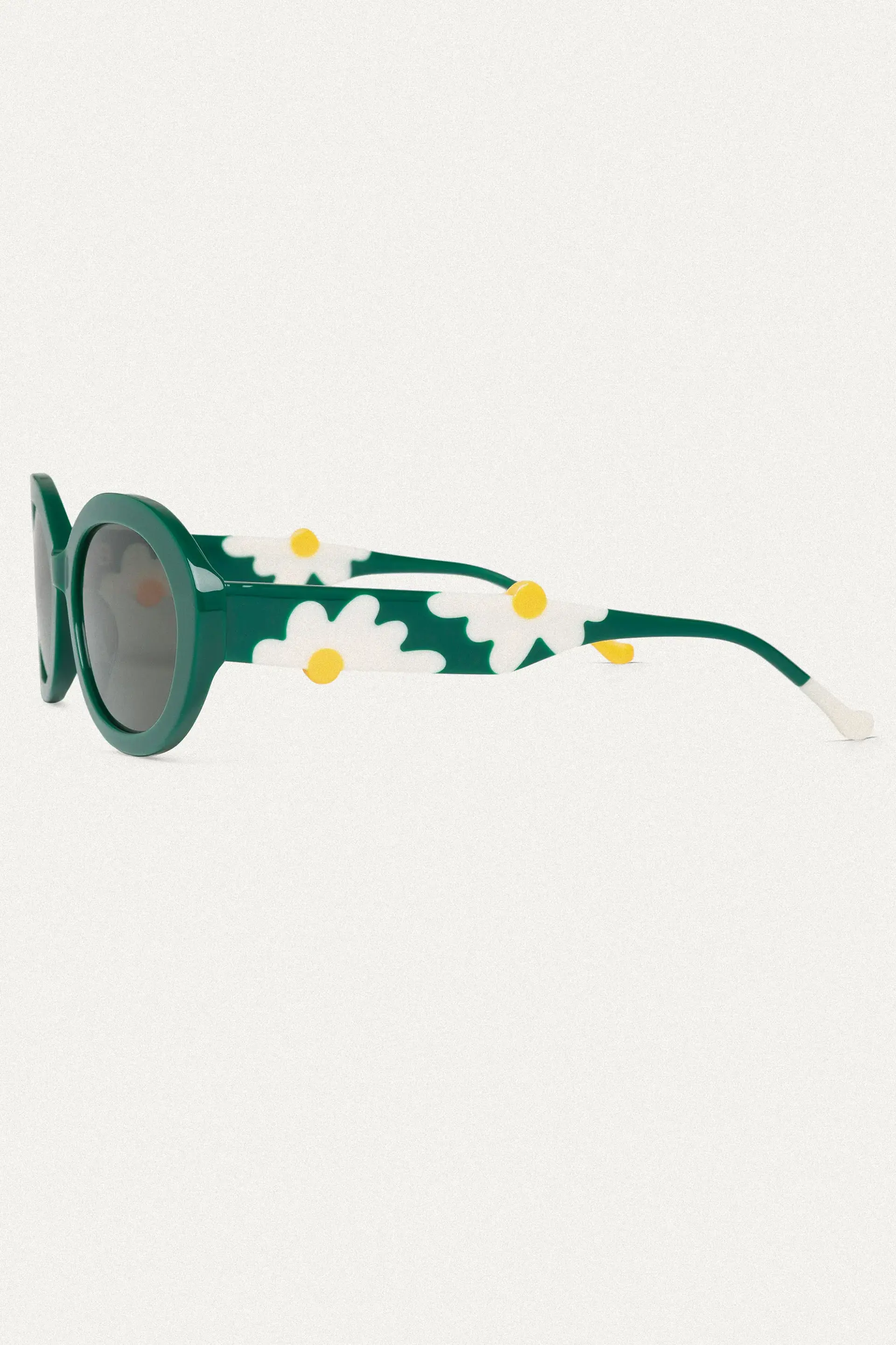 Gafas de sol verdes con estampado de margaritas - Image 3