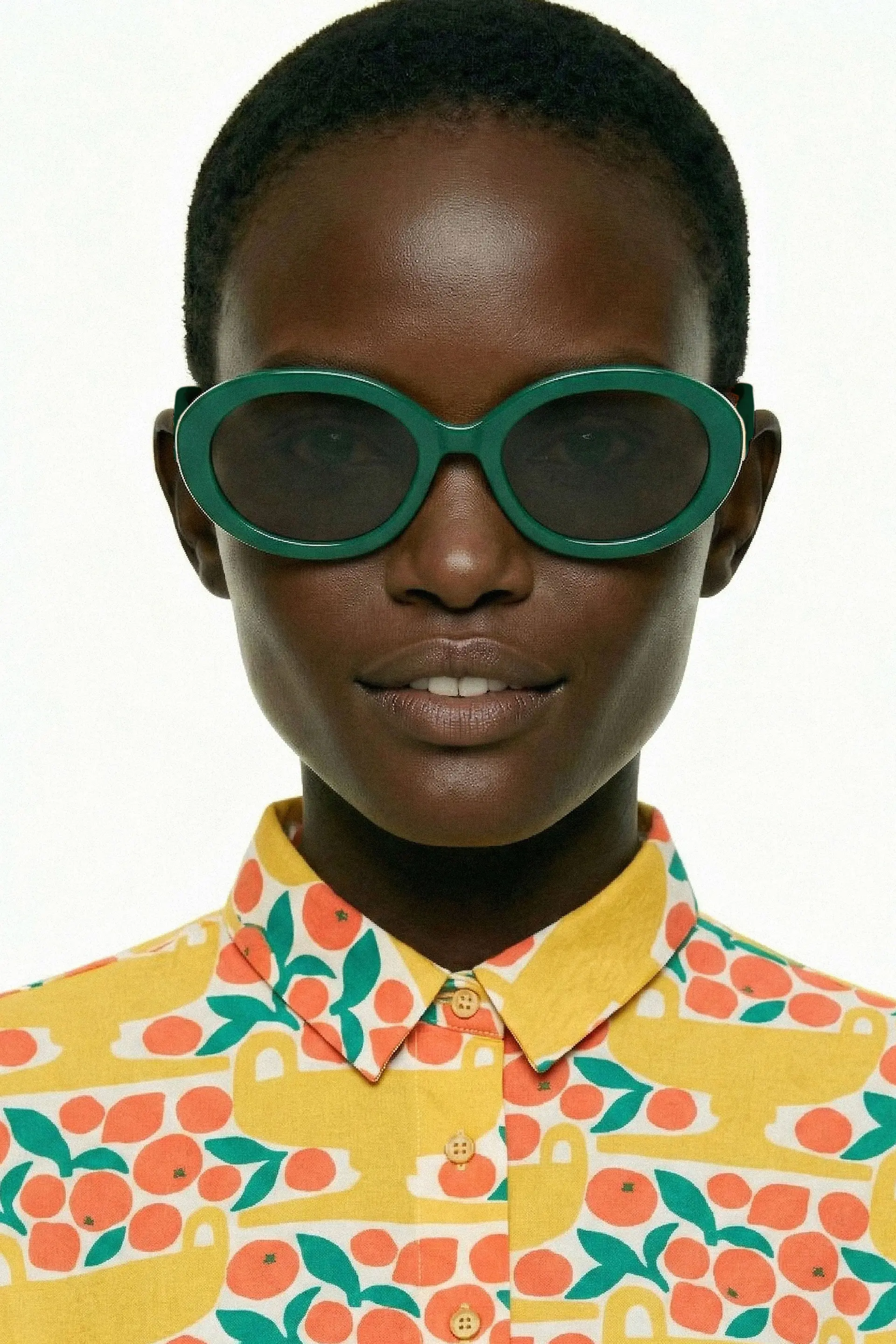 Gafas de sol verdes con estampado de margaritas - Image 5