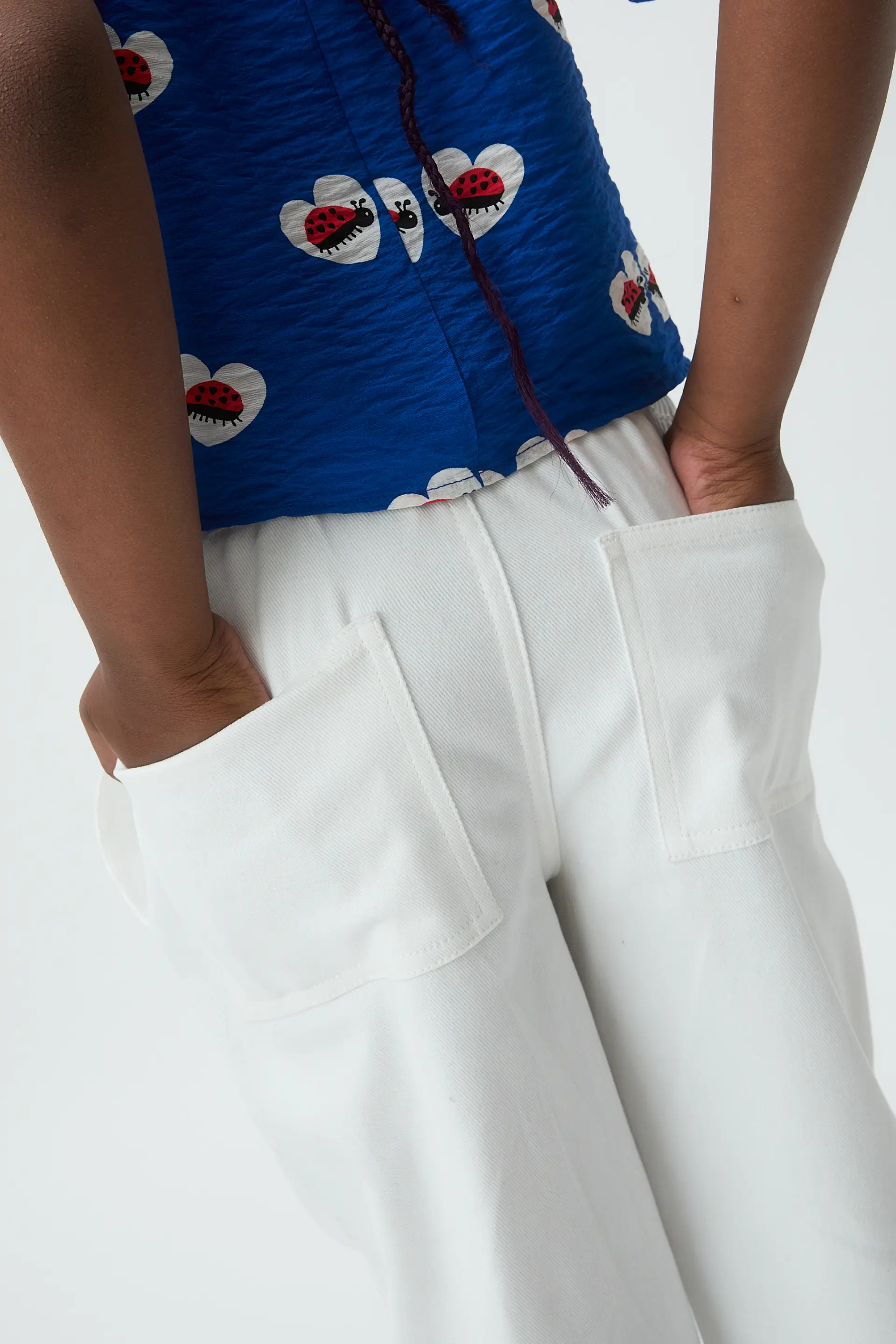 Jeans de niña denim blanco - Image 3