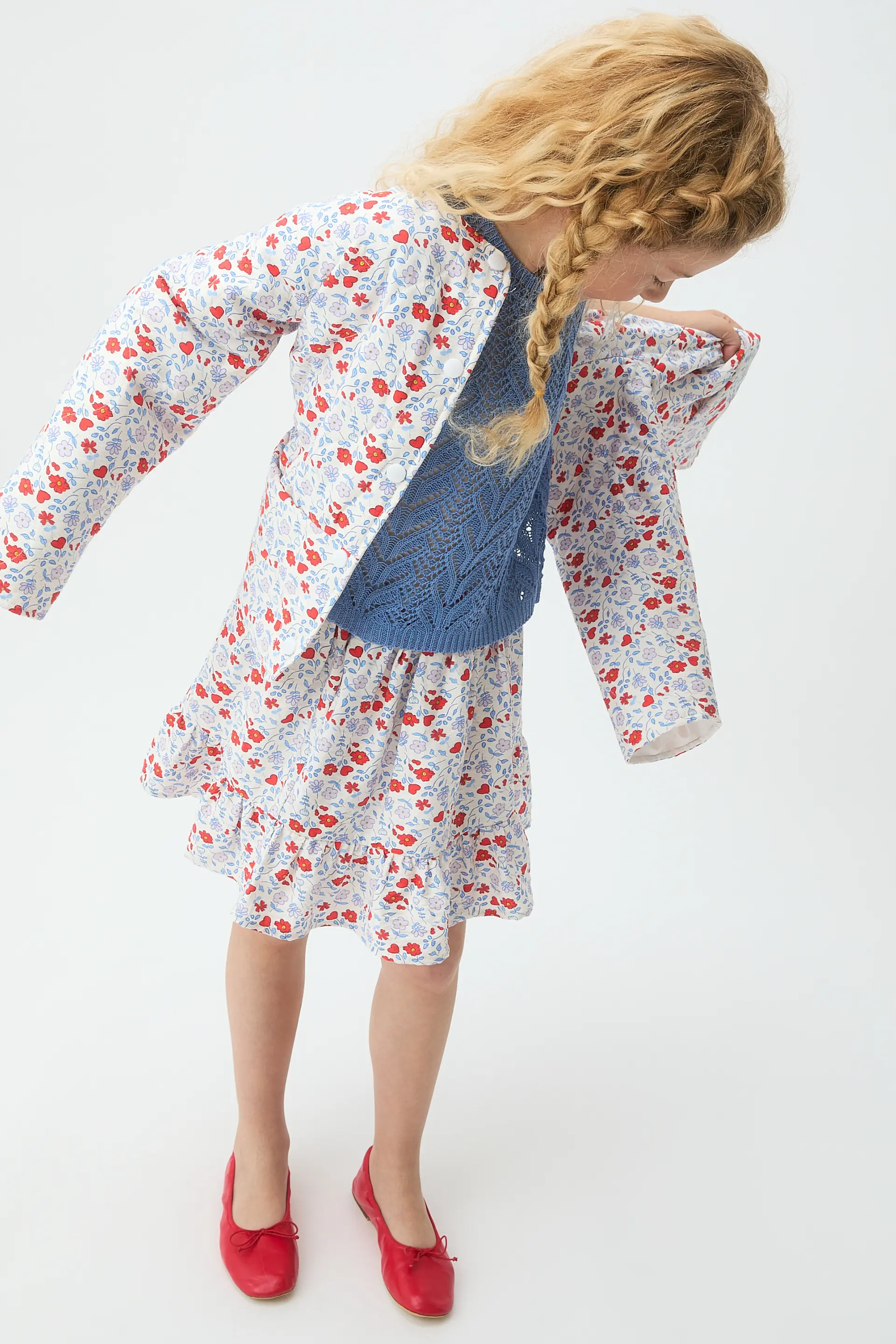 Jersey de niña con bordado azul - Image 4