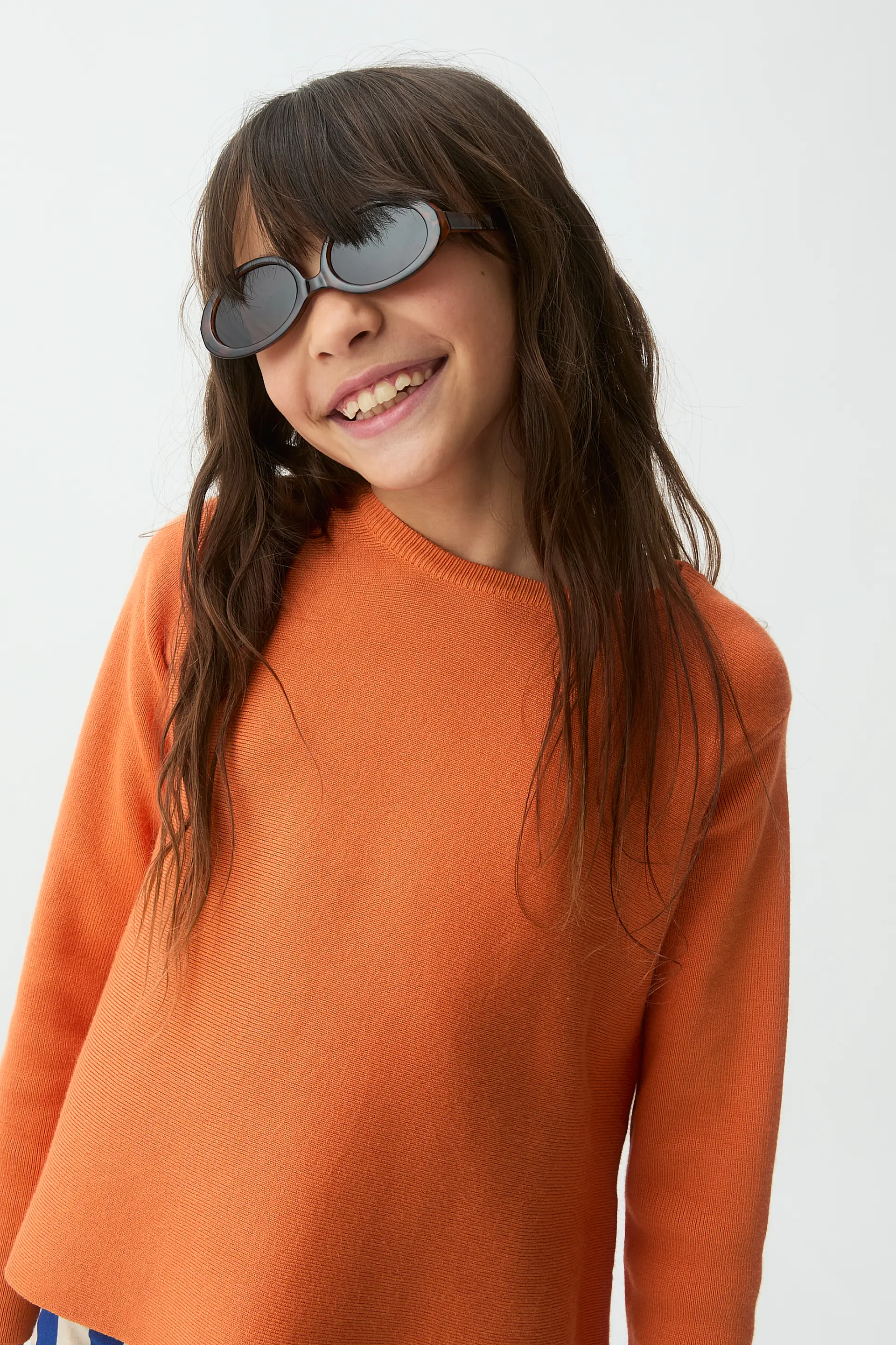 Jersey de niña punto naranja - Image 4