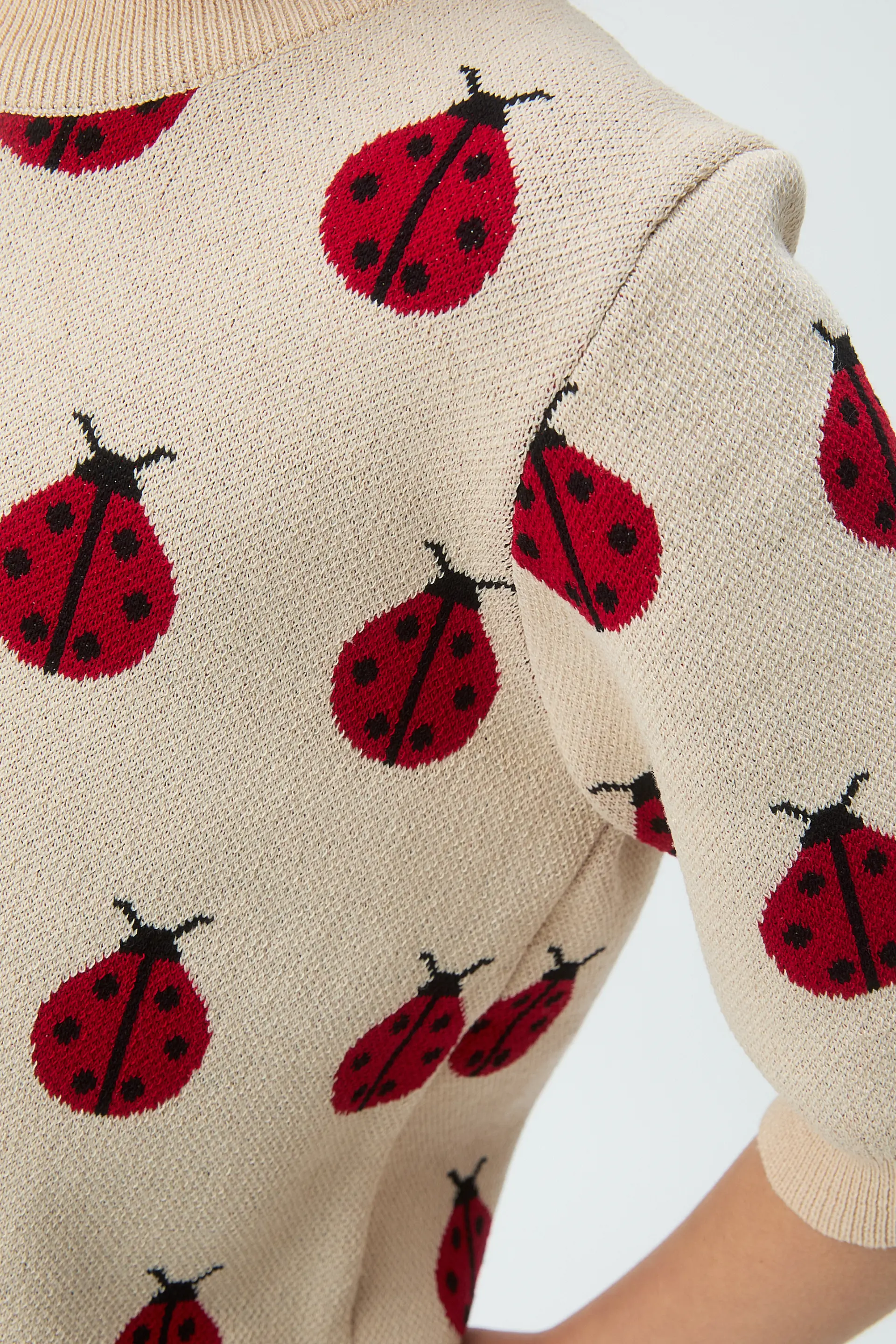 Jersey de punto de niña con estampado Red Coccinella - Image 3