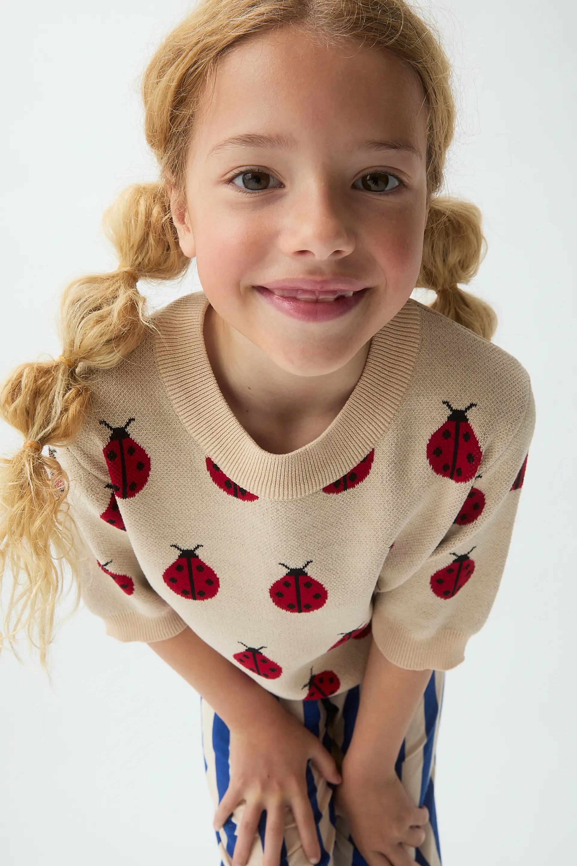 Jersey de punto de niña con estampado Red Coccinella - Image 4