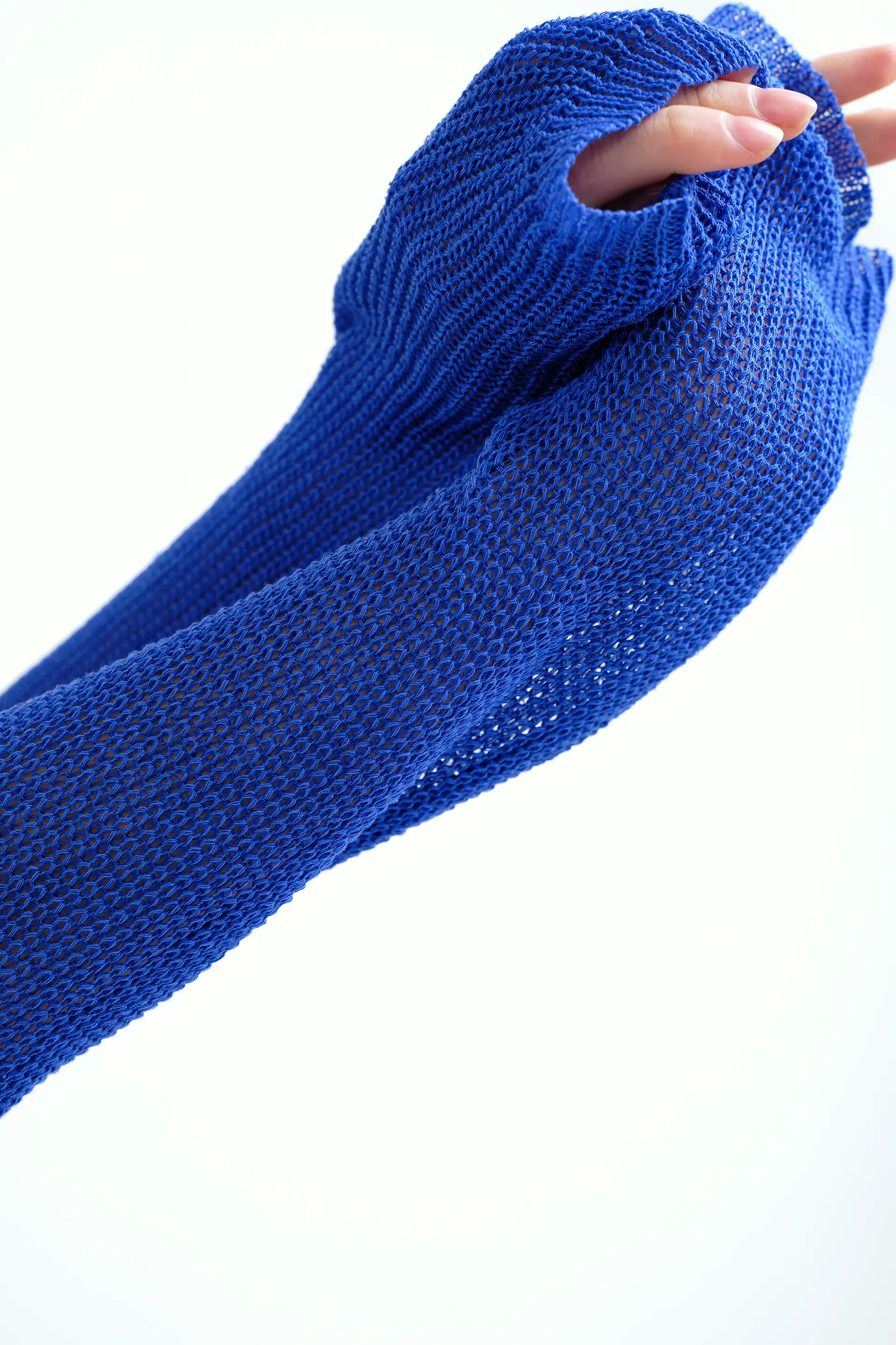 Jersey punto calado azul - Image 4