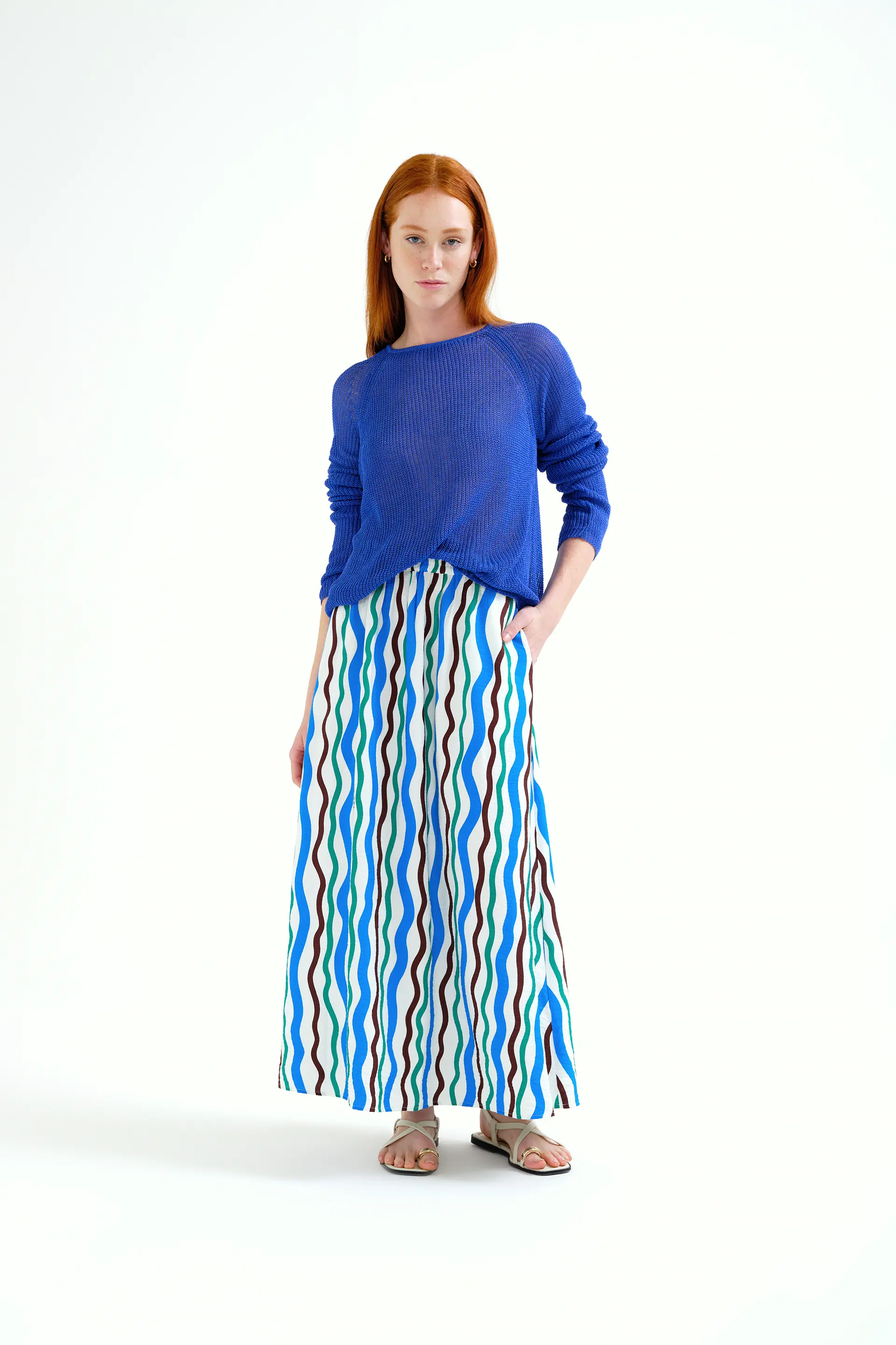 Jersey punto calado azul - Image 5
