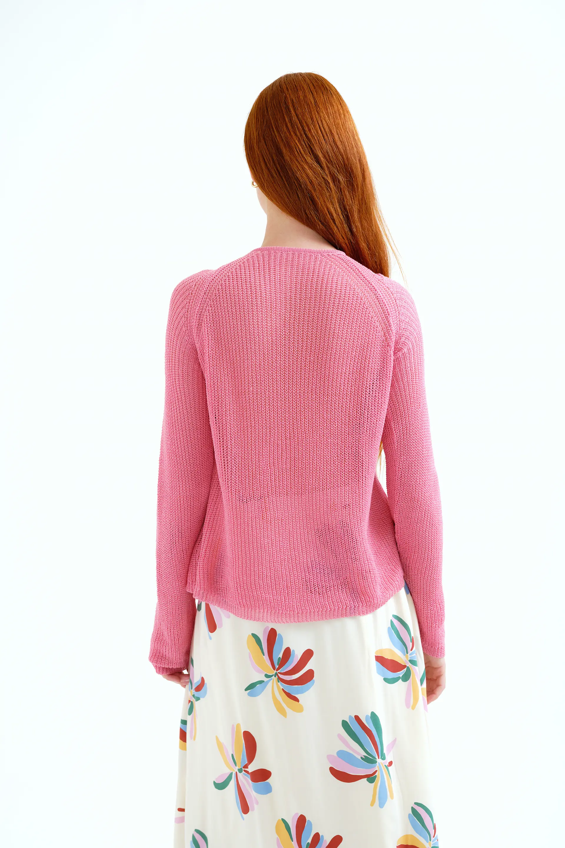 Jersey punto calado rosa - Image 3
