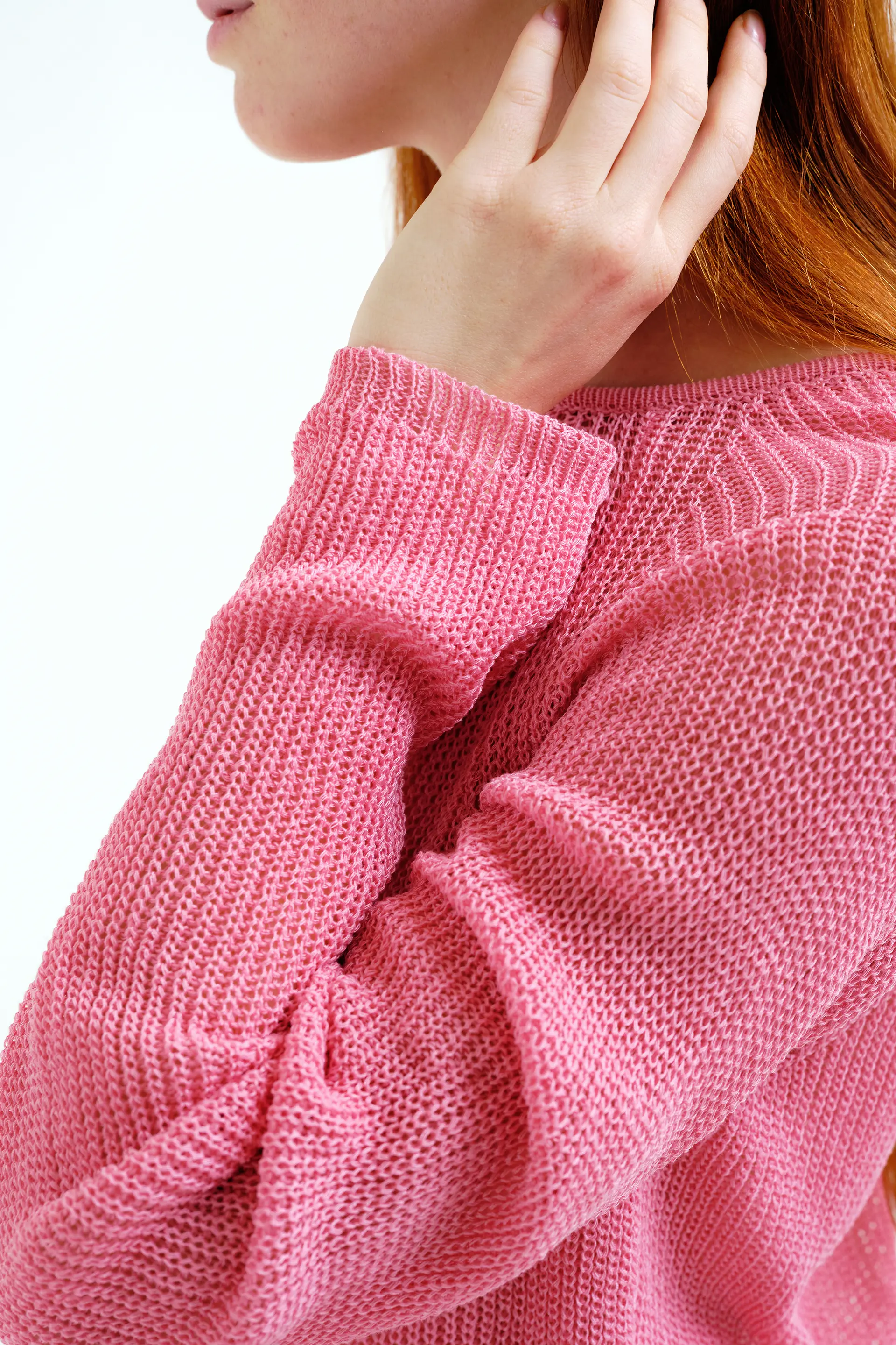 Jersey punto calado rosa - Image 4