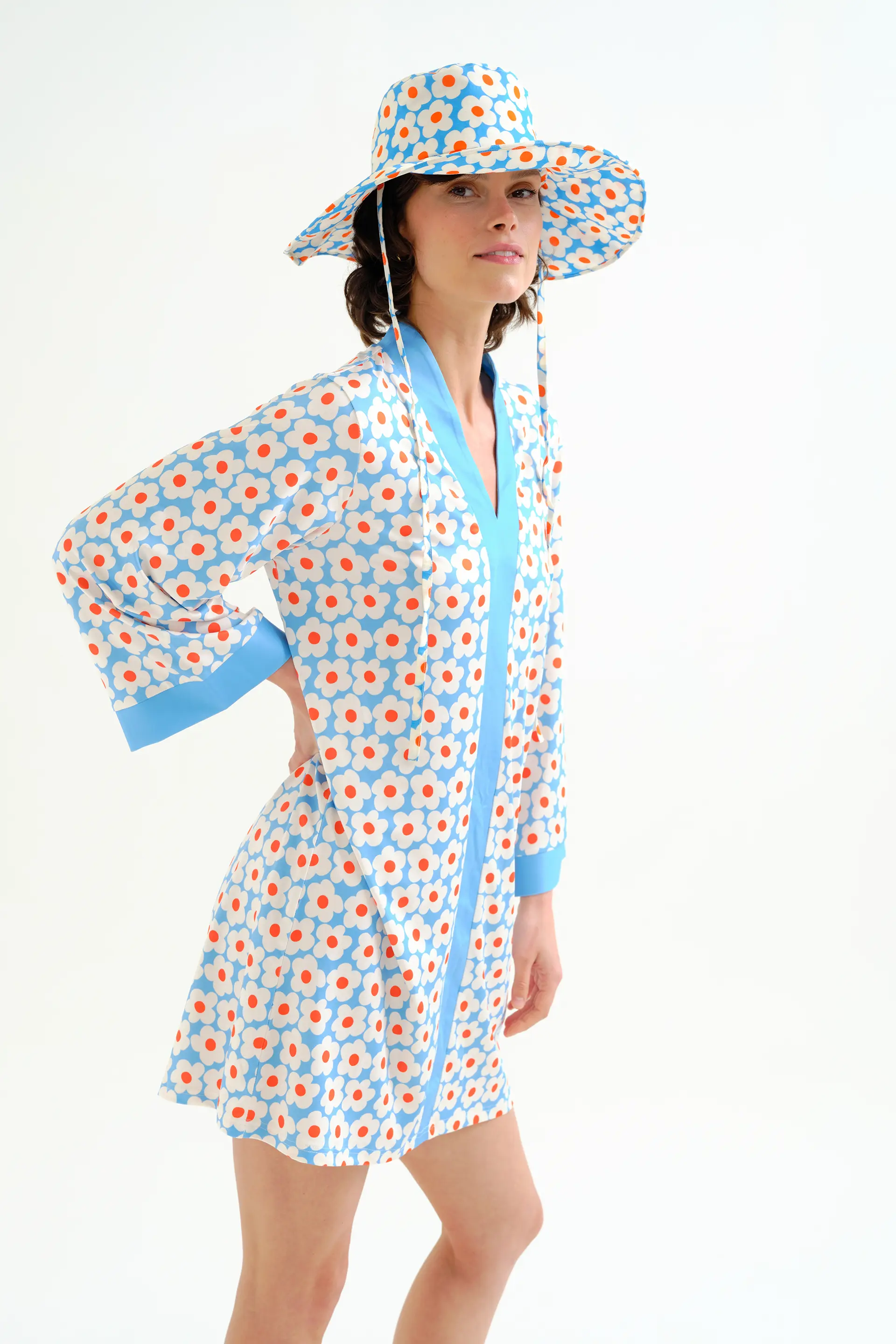 Kaftan corto con estampado Popcorn