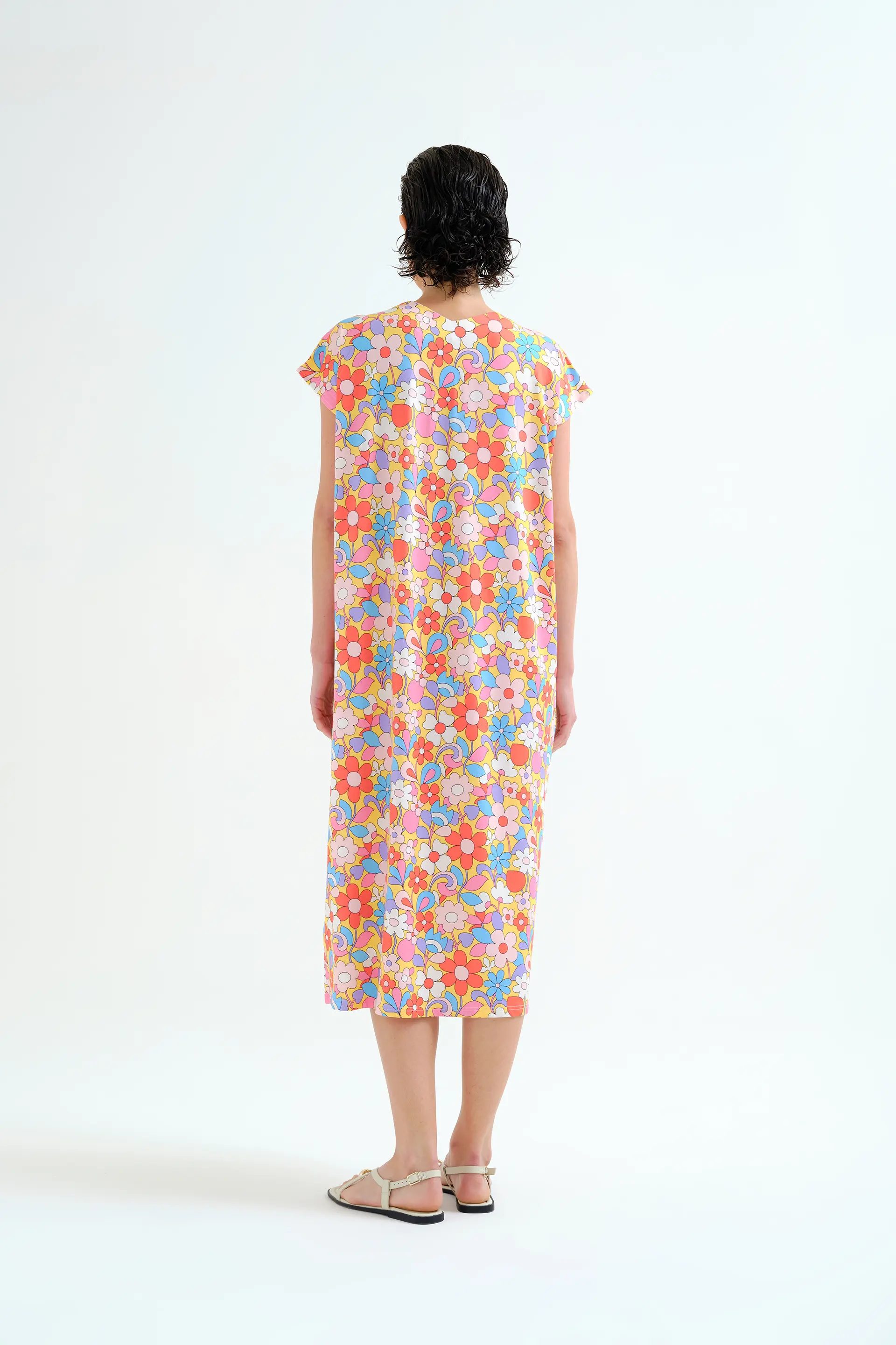 Kaftan largo con estampado Bloom - Image 3