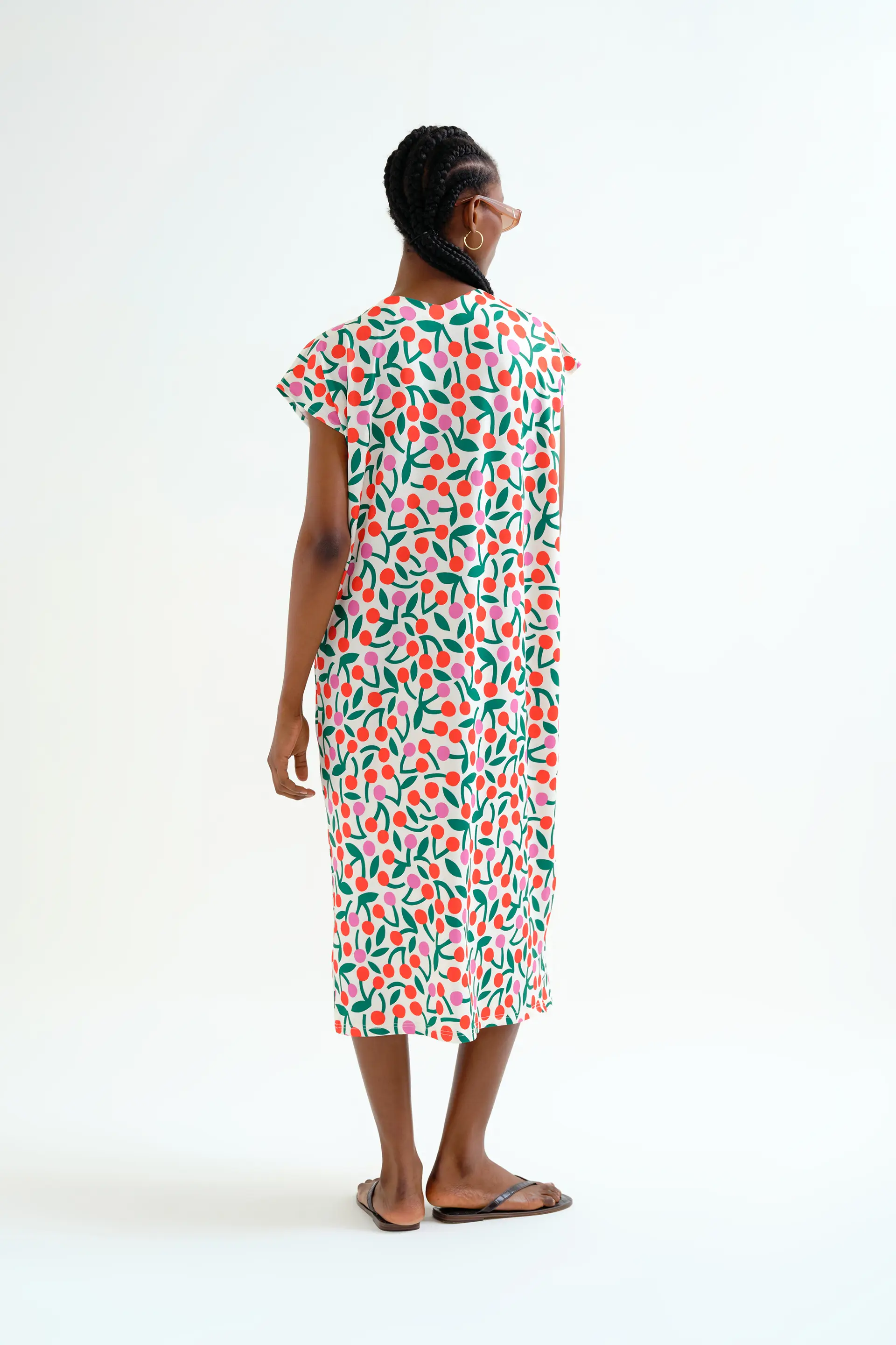 Kaftan largo con estampado Guinda - Image 3