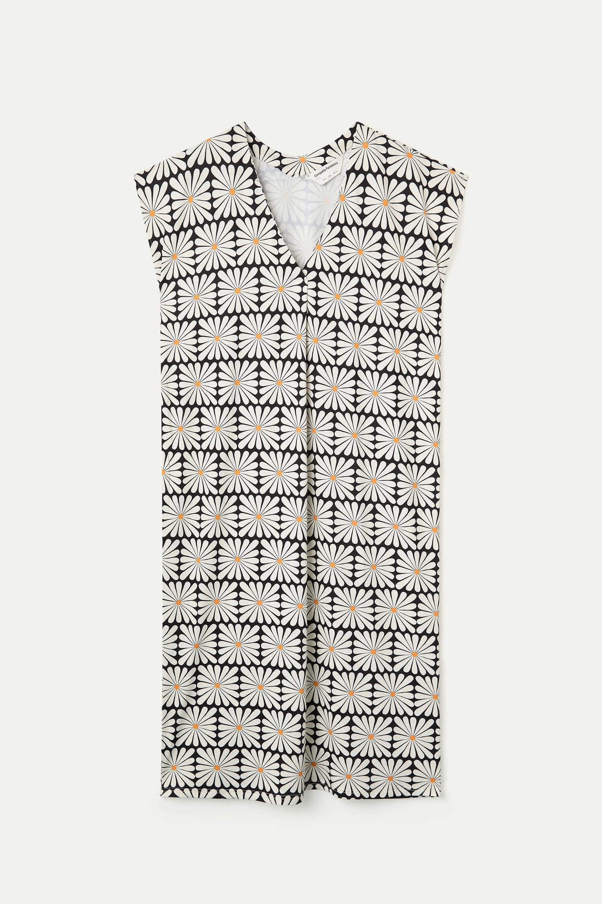Kaftan largo con estampado Olive Flower Black - Image 2