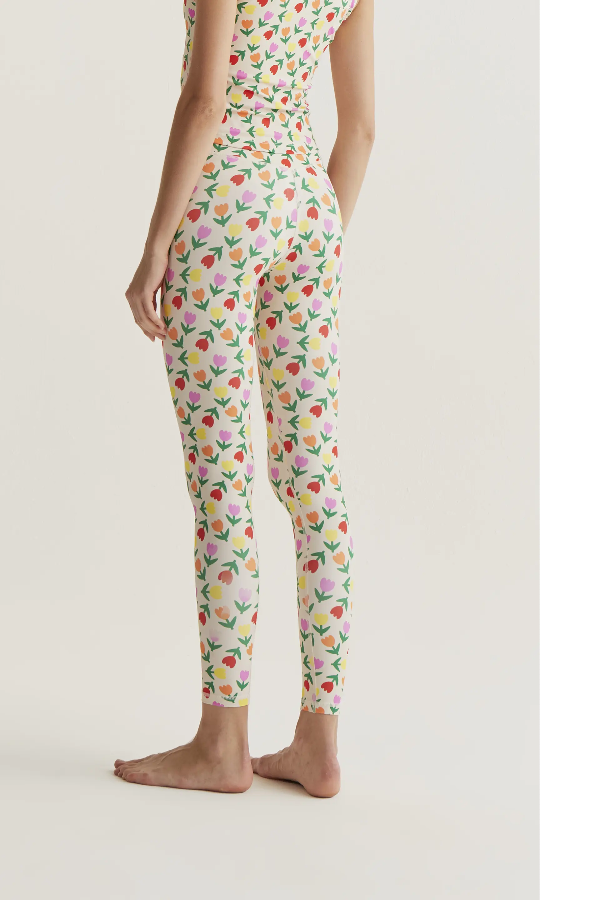 Leggings deportivos con estampado Multicolor Tulips - Image 3