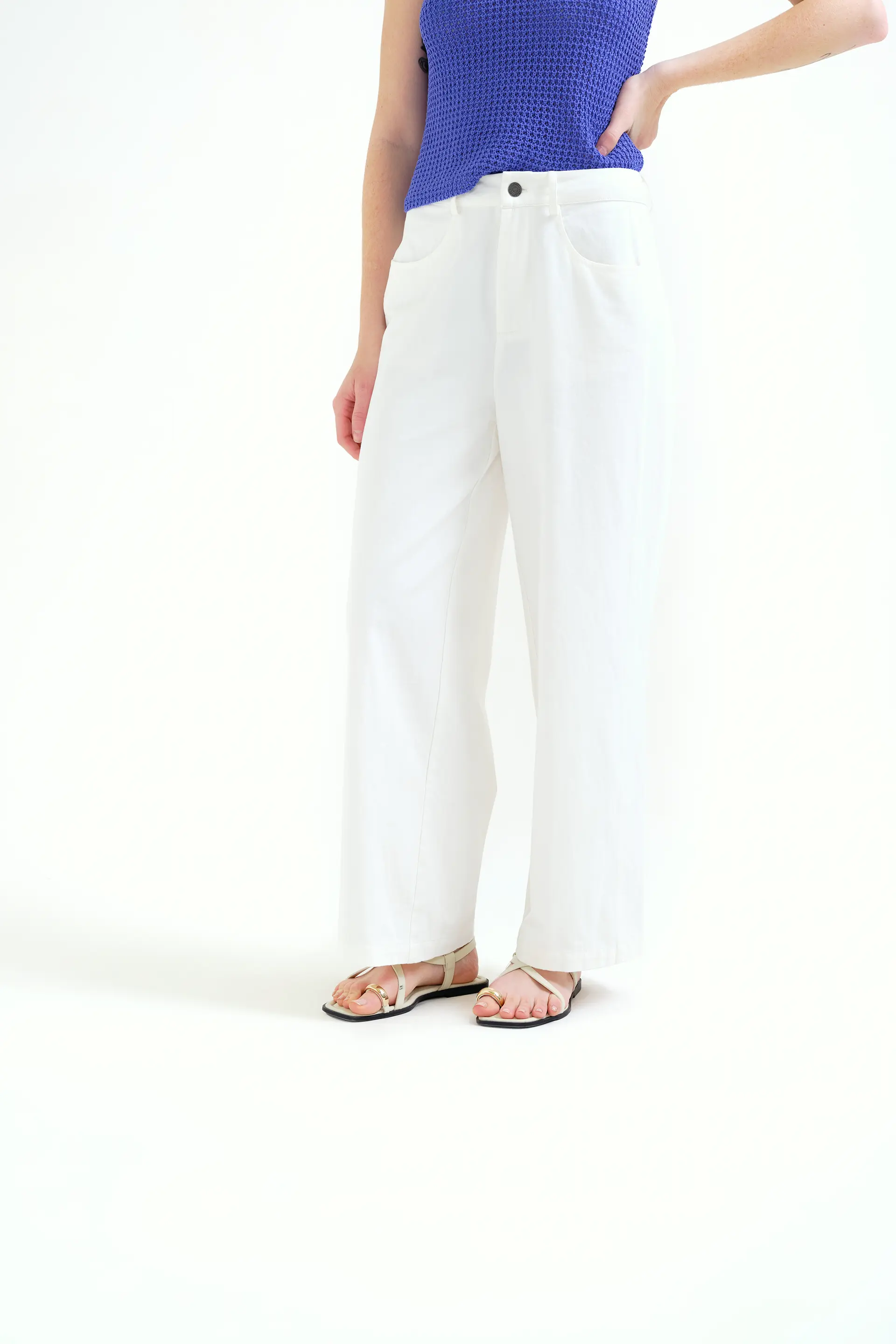 Pantalón blanco 100% algodón