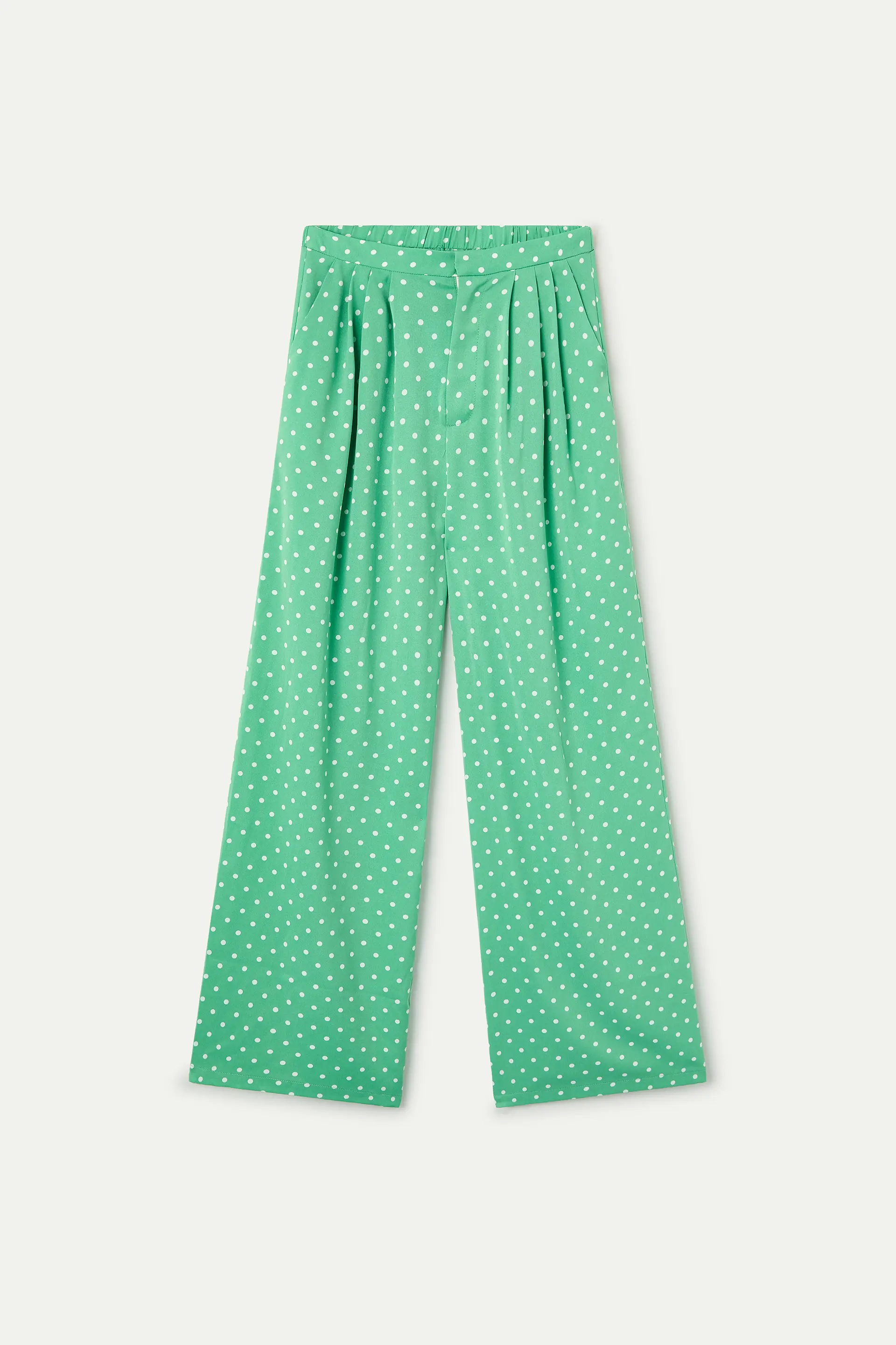 Pantalón con estampado mini dots verde - Image 2
