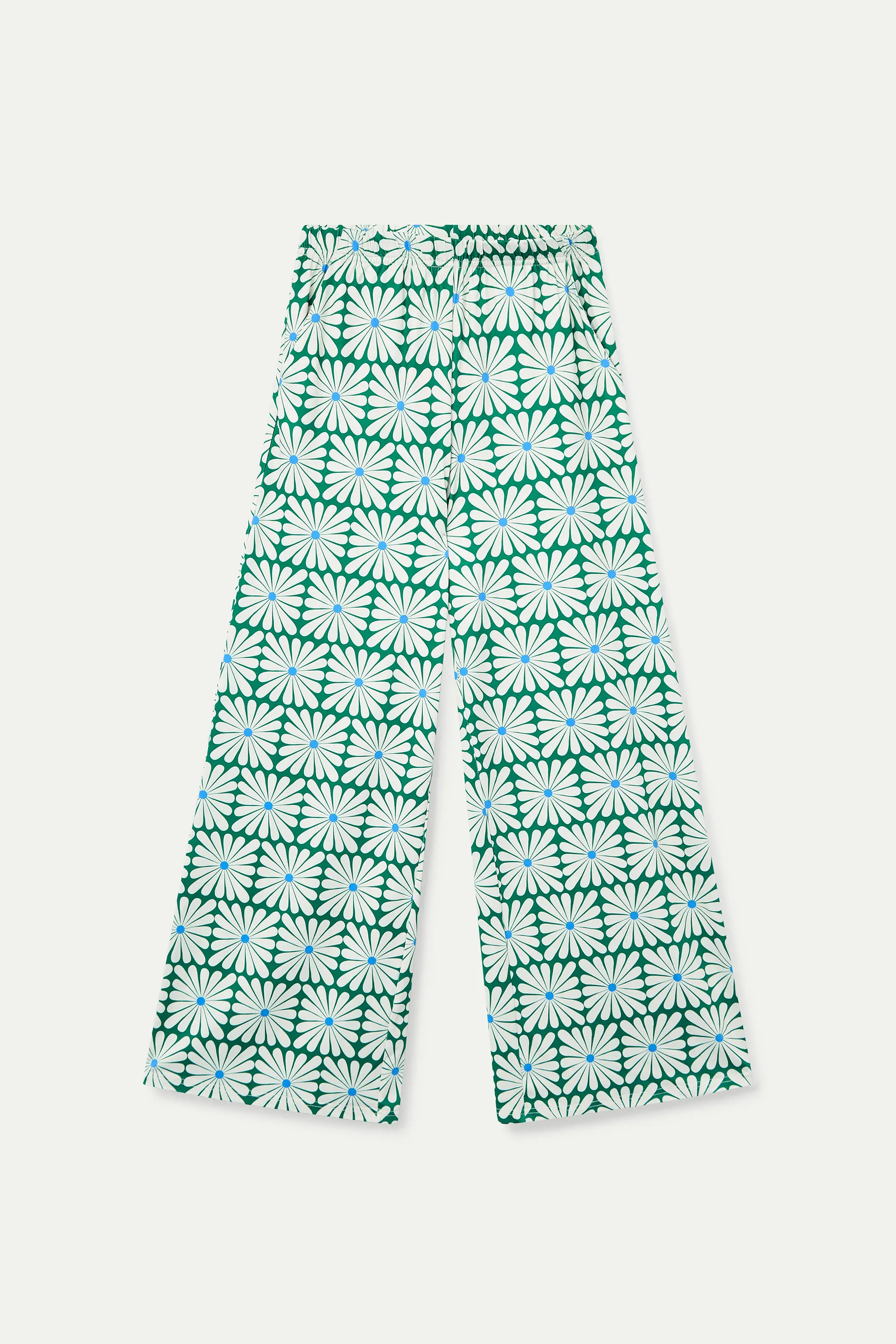 Pantalón con estampado Olive Flower Green - Image 2
