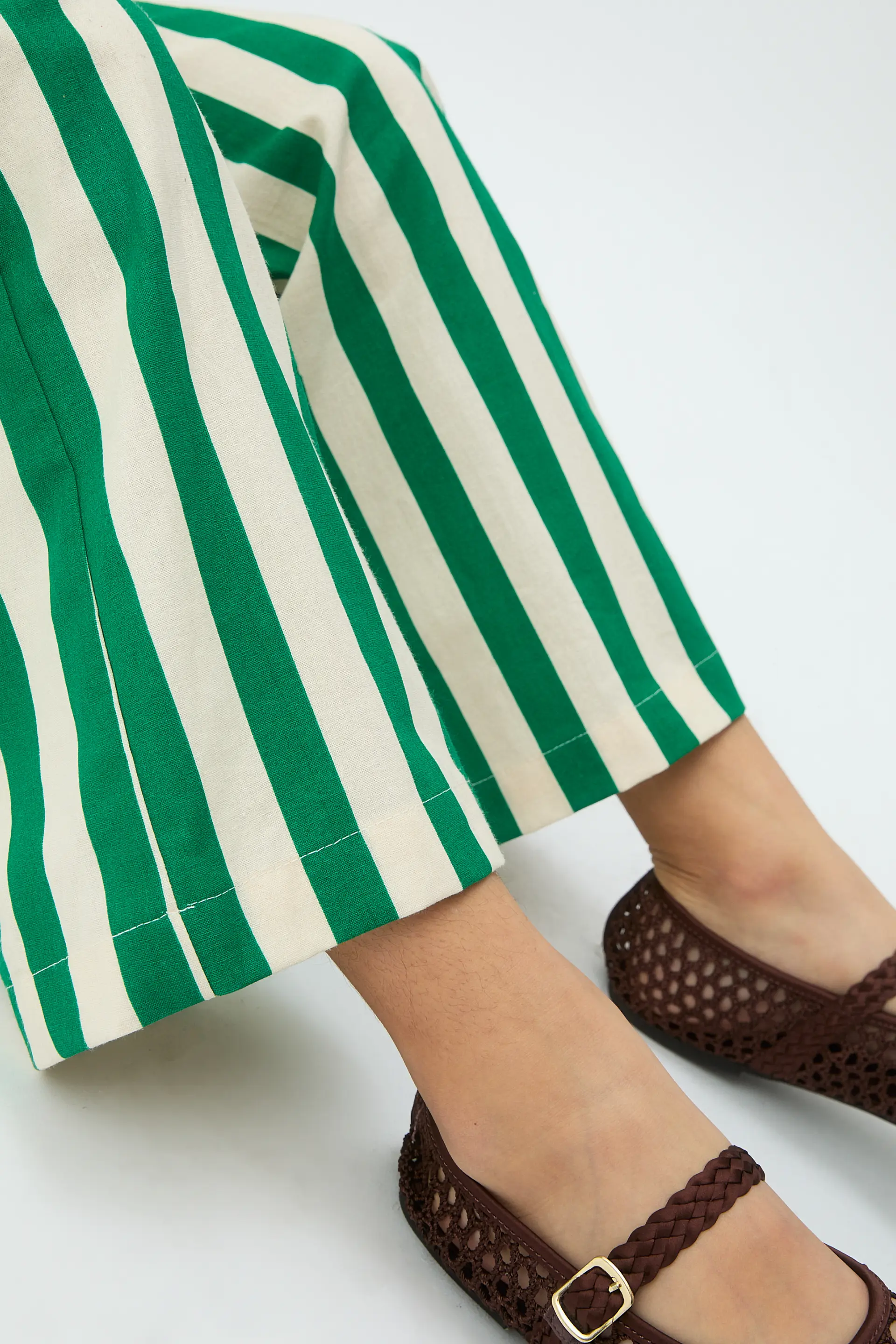 Pantalón de niña con estampado Bamboo verde - Image 3