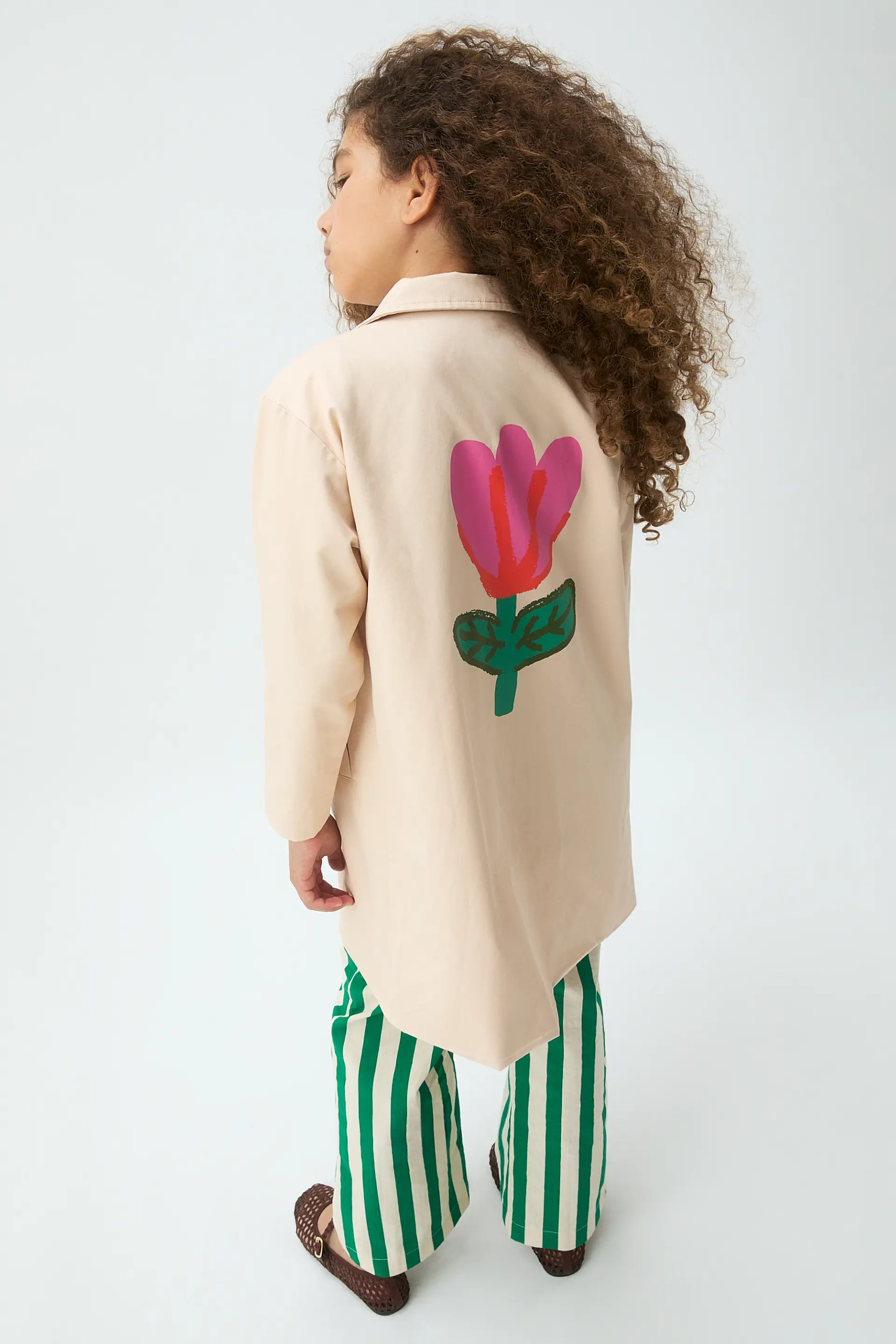 Pantalón de niña con estampado Bamboo verde - Image 4