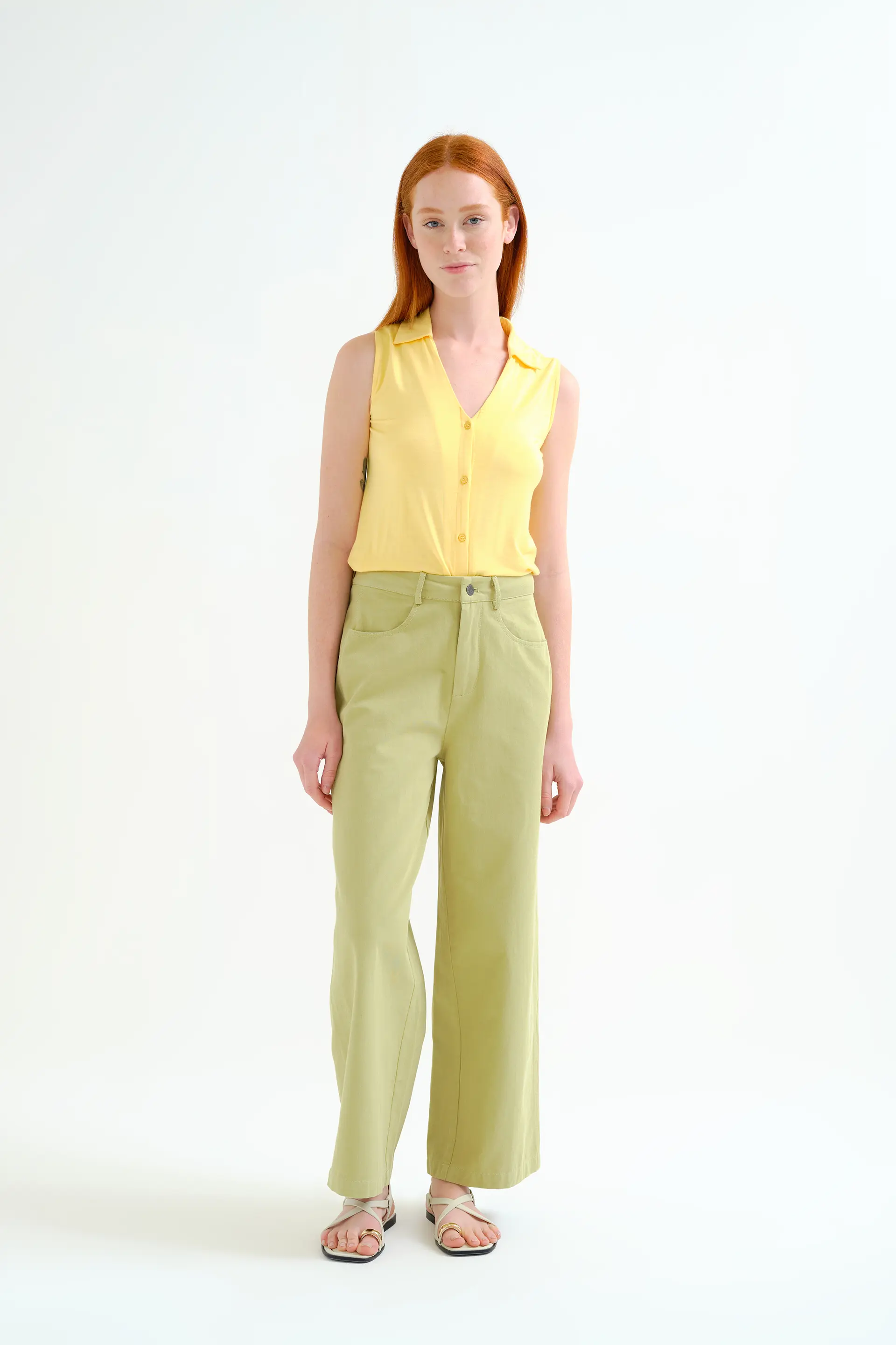 Pantalón verde 100% algodón - Image 5