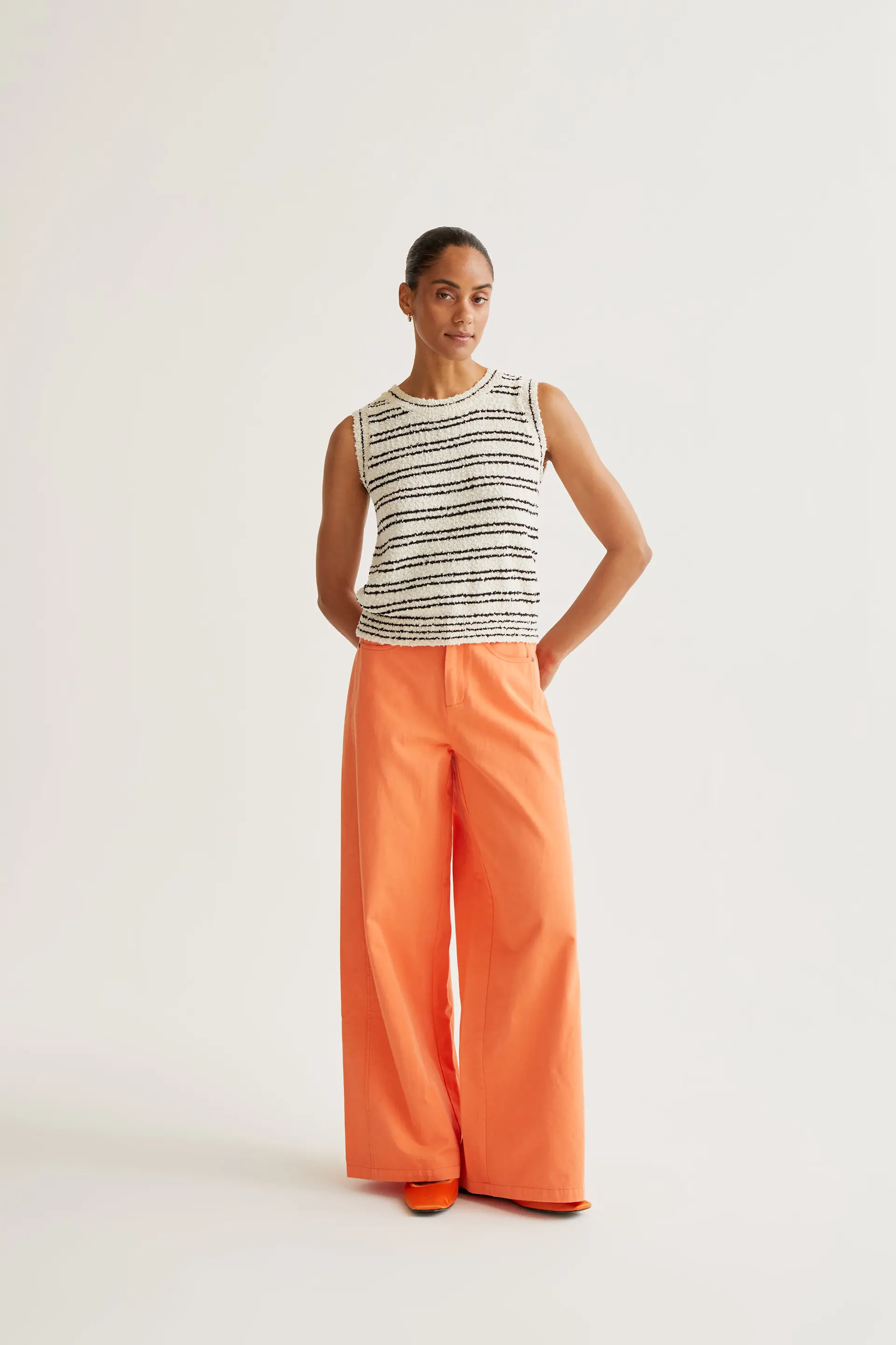 Pantalón wide leg naranja - Image 5