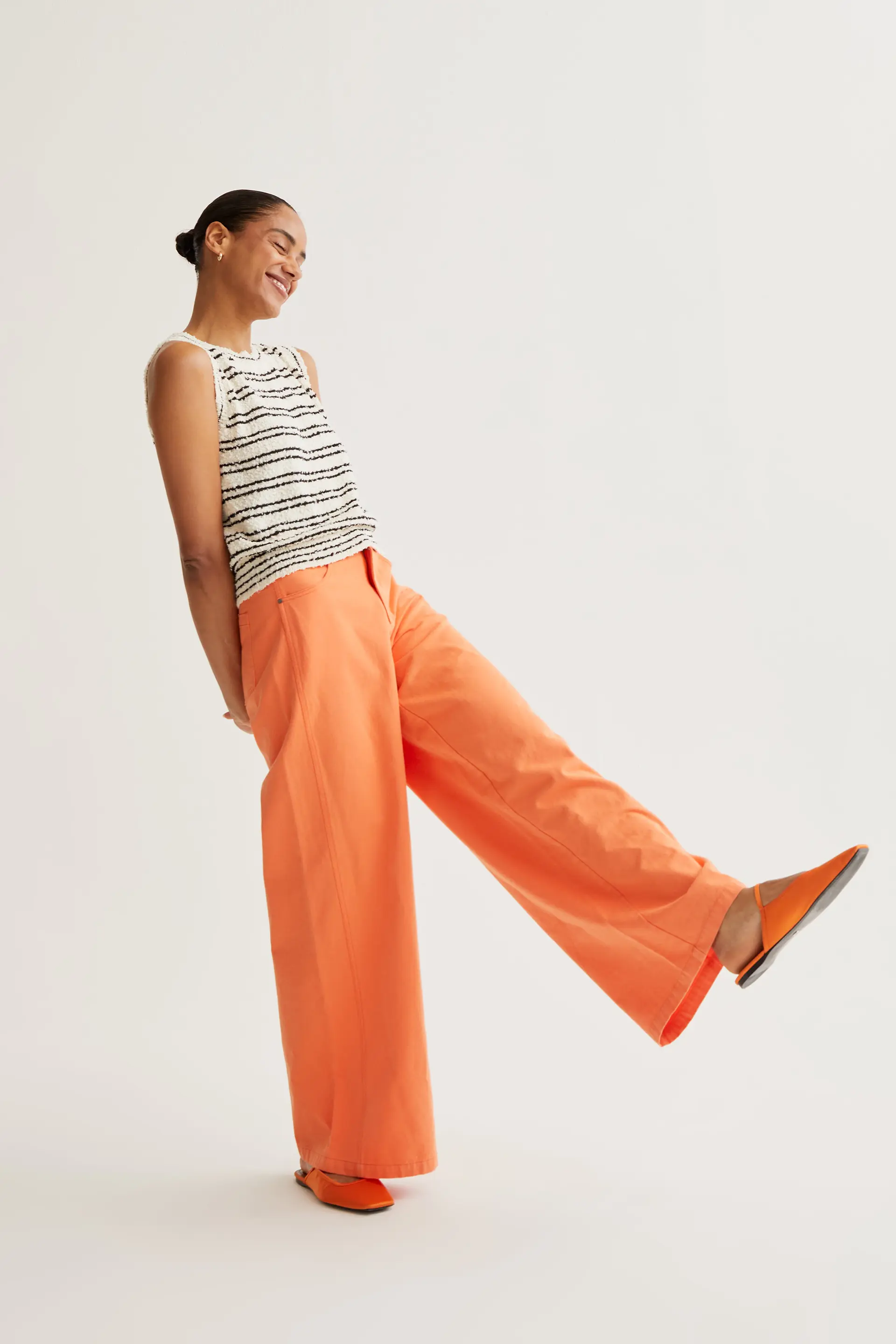 Pantalón wide leg naranja - Image 6