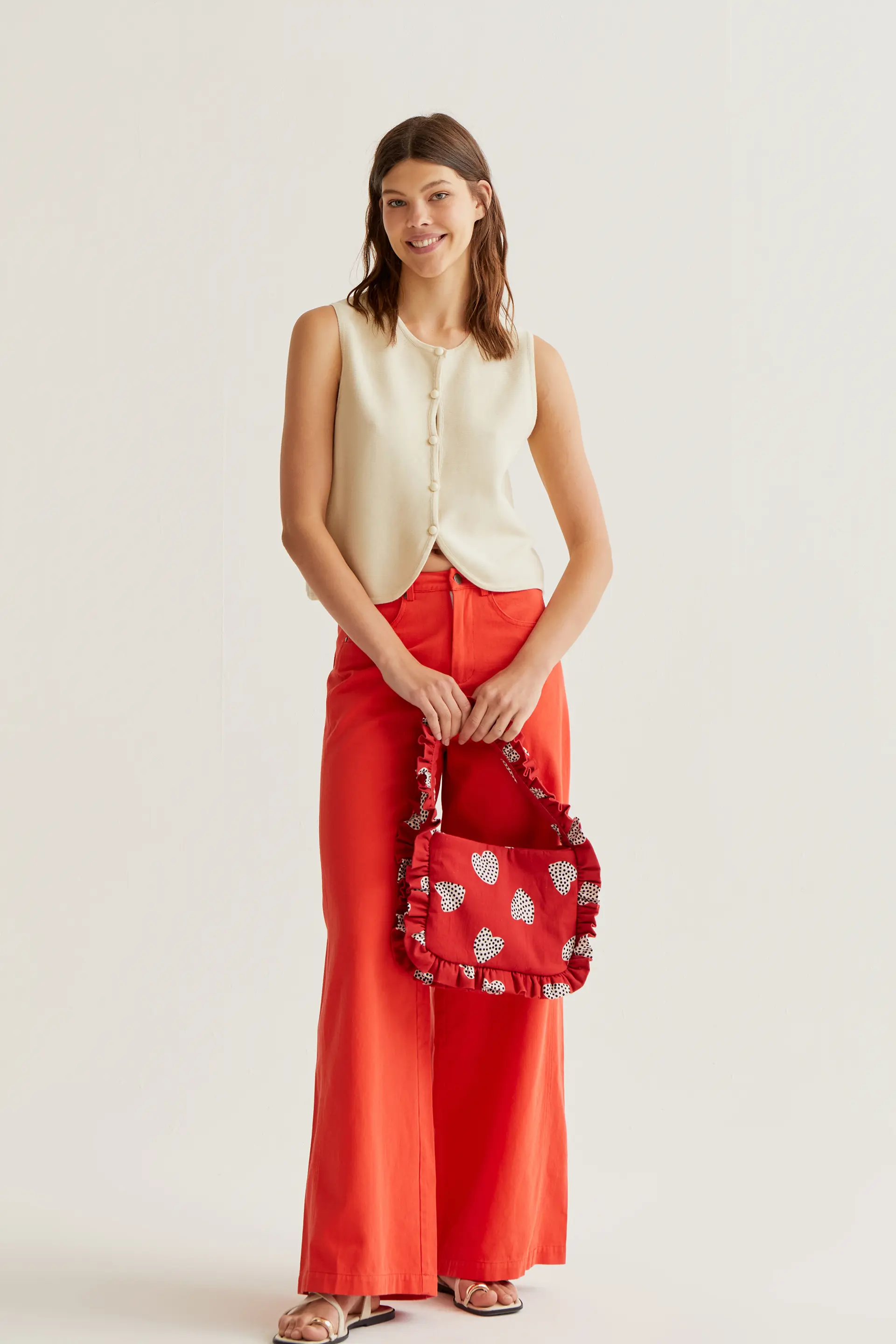 Pantalón wide leg rojo - Image 4