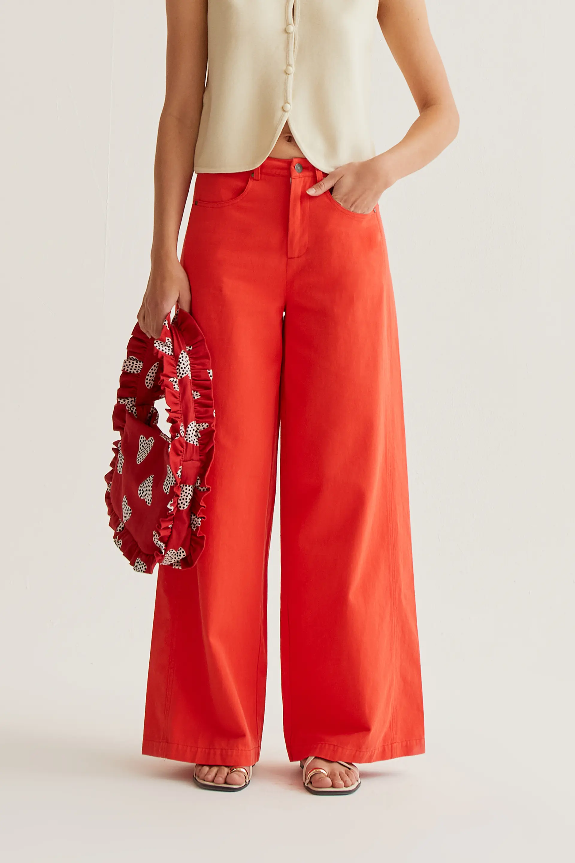 Pantalón wide leg rojo - Image 5