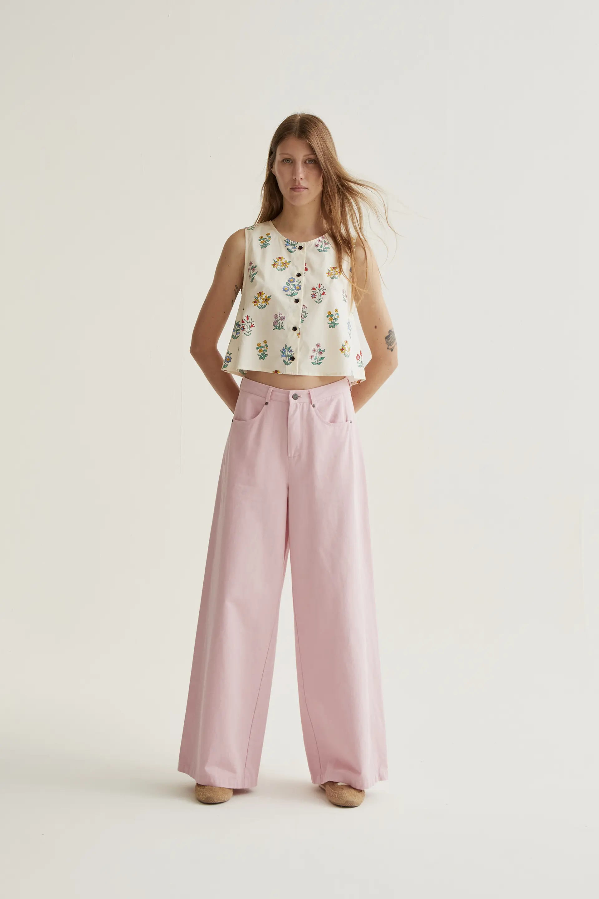 Pantalón wide leg rosa - Image 5