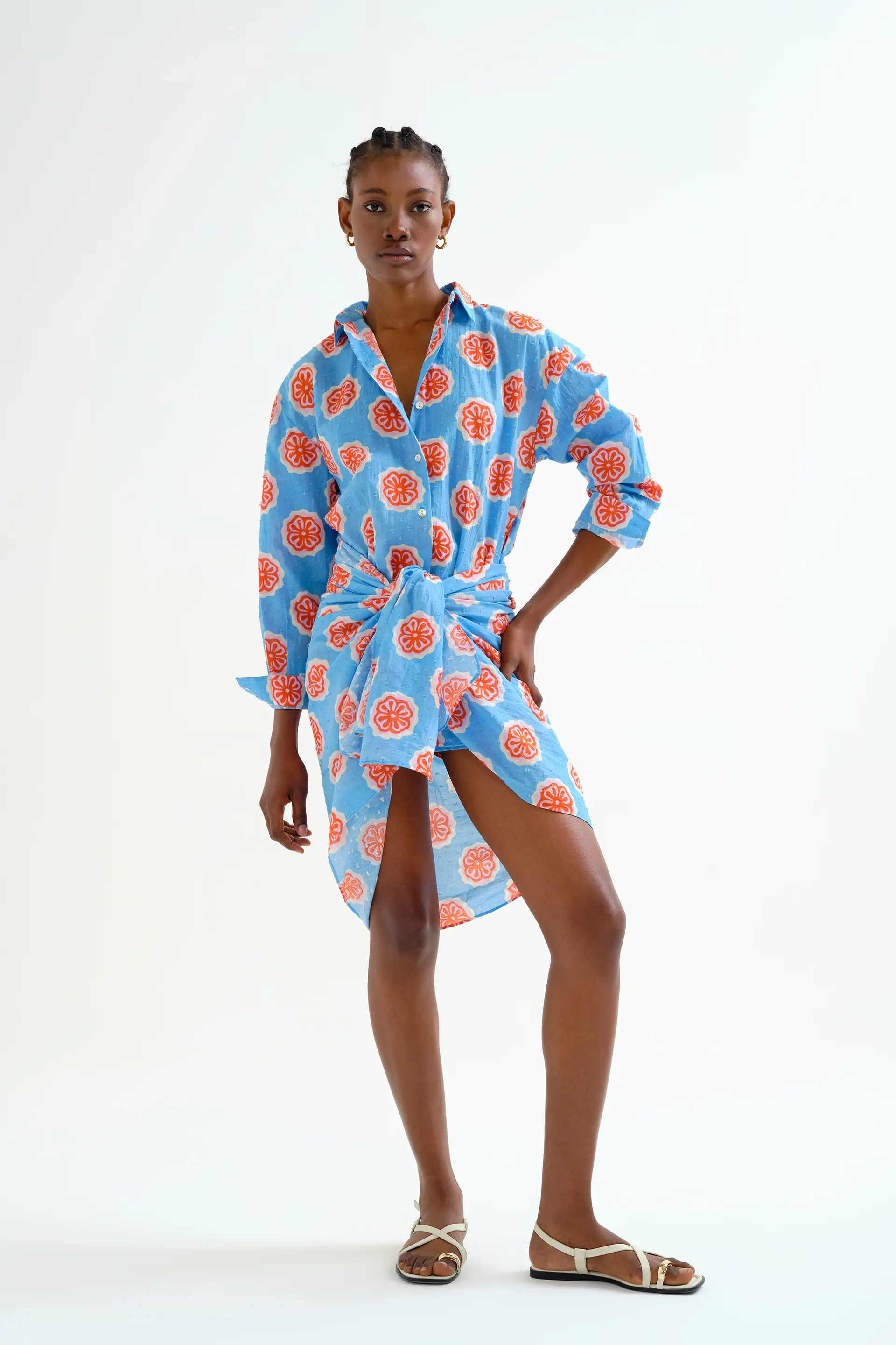 Pareo con estampado Red bloom flowers