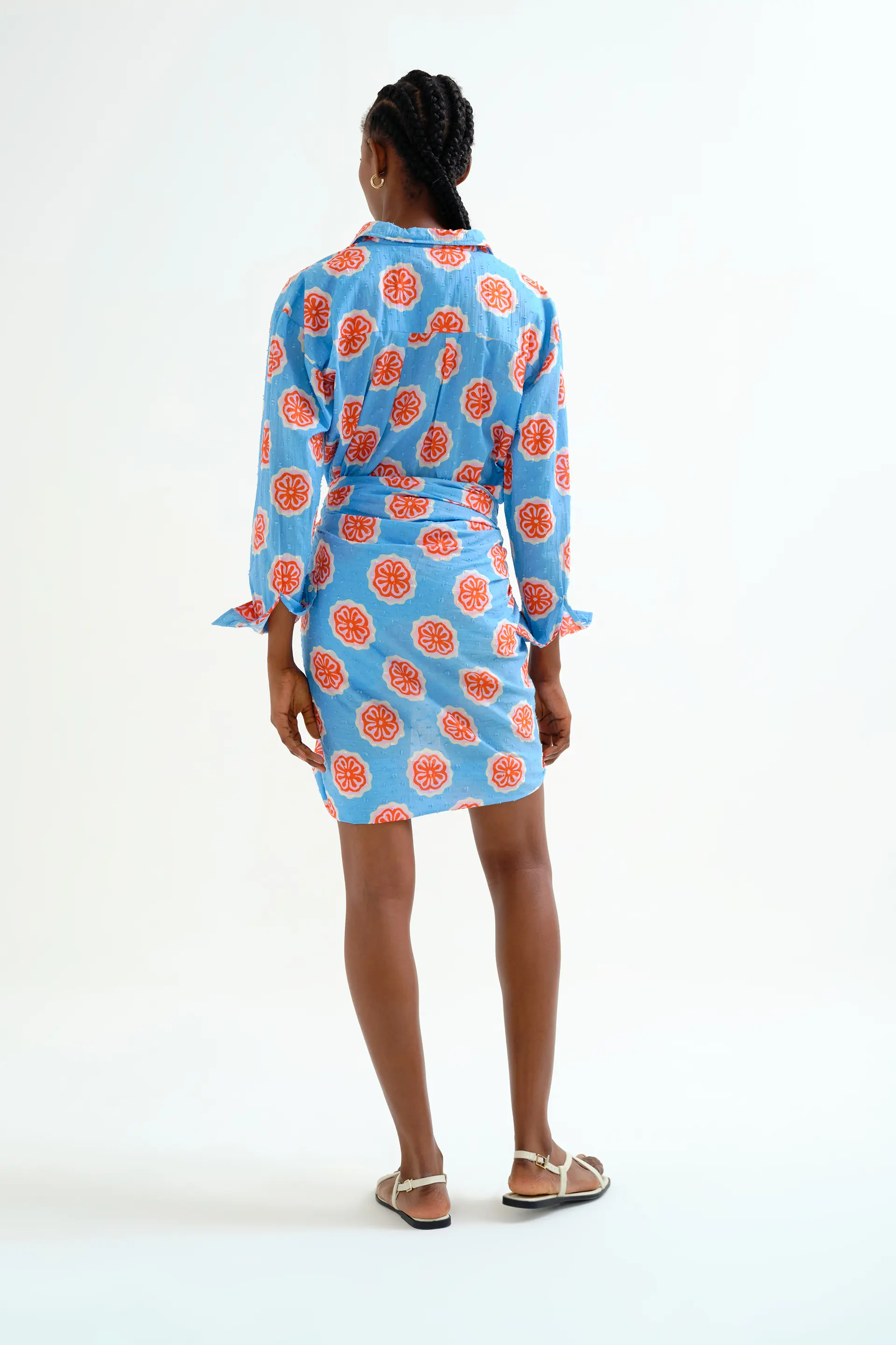 Pareo con estampado Red bloom flowers - Image 3