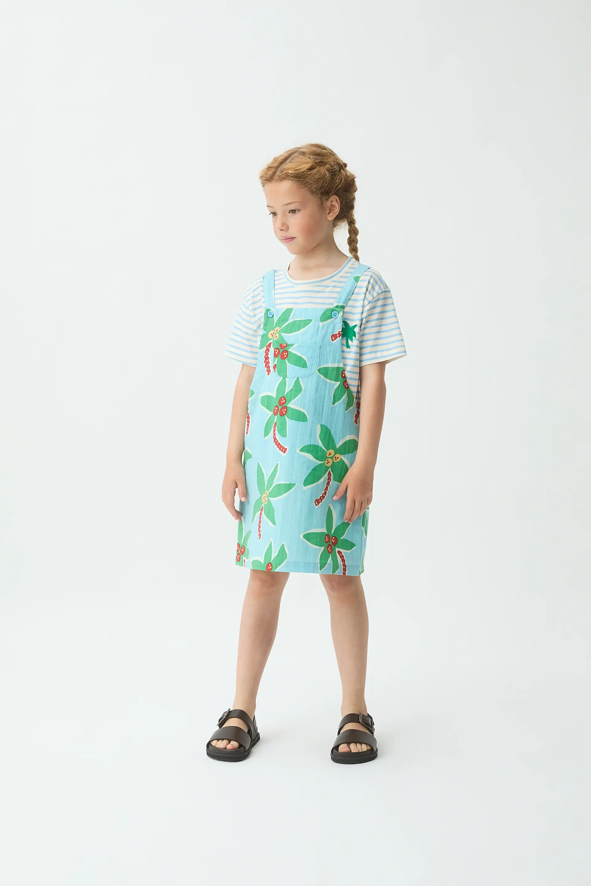 Peto de niña 100% algodón con estampado Cocotero Small