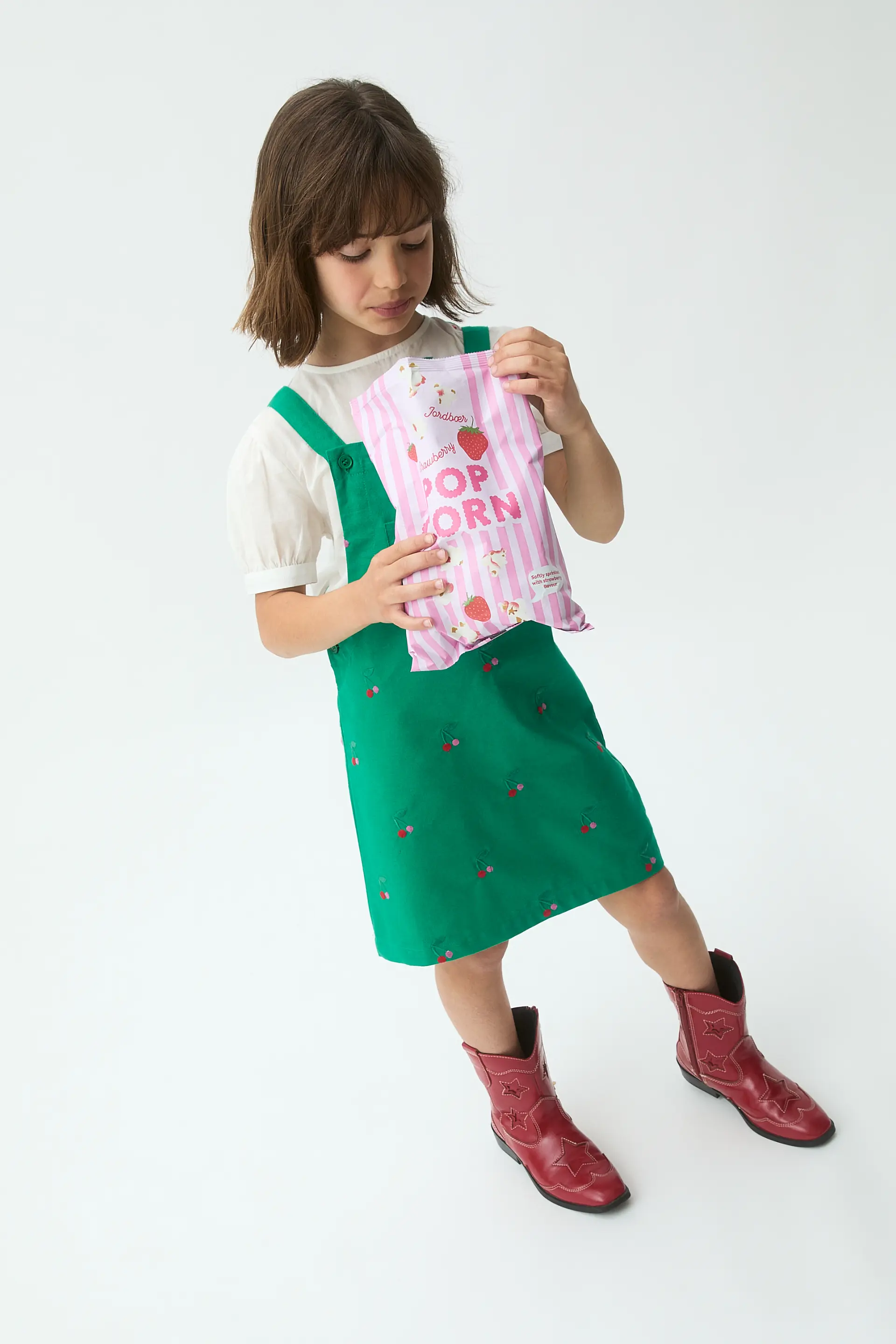 Pichi de niña 100% algodón con estampado Cherries - Image 3