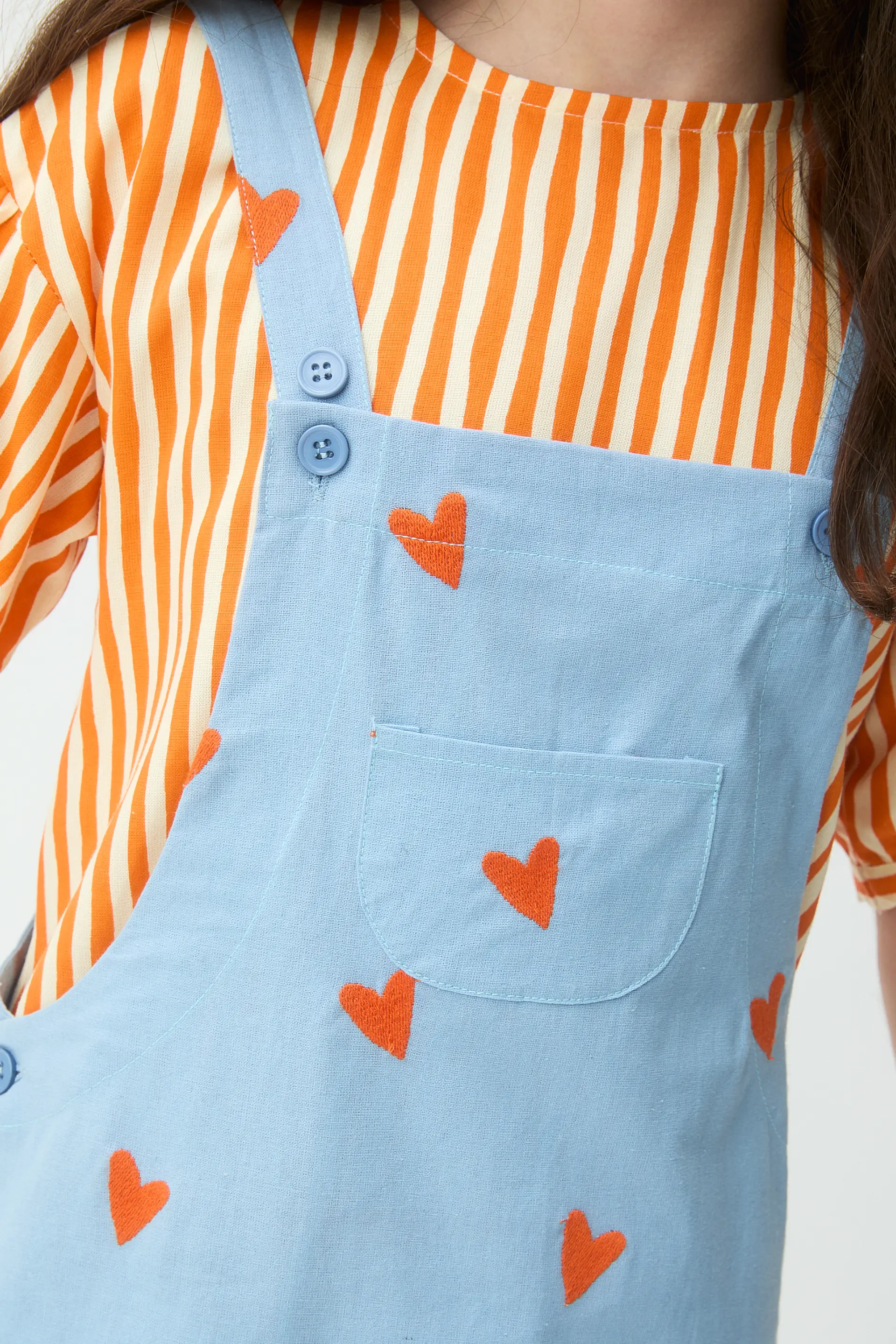 Pichi de niña 100% algodón con estampado Hearts - Image 3