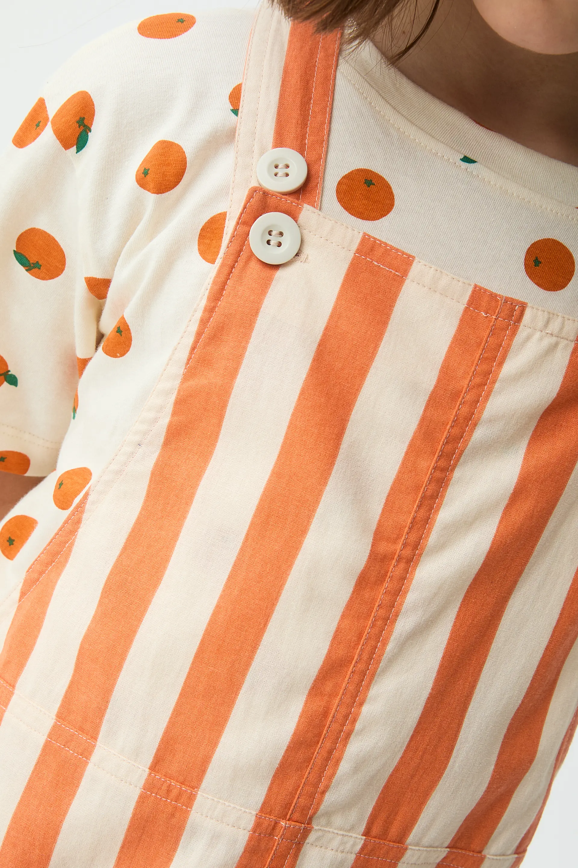 Pichi de niña con estampado Bamboo naranja - Image 3