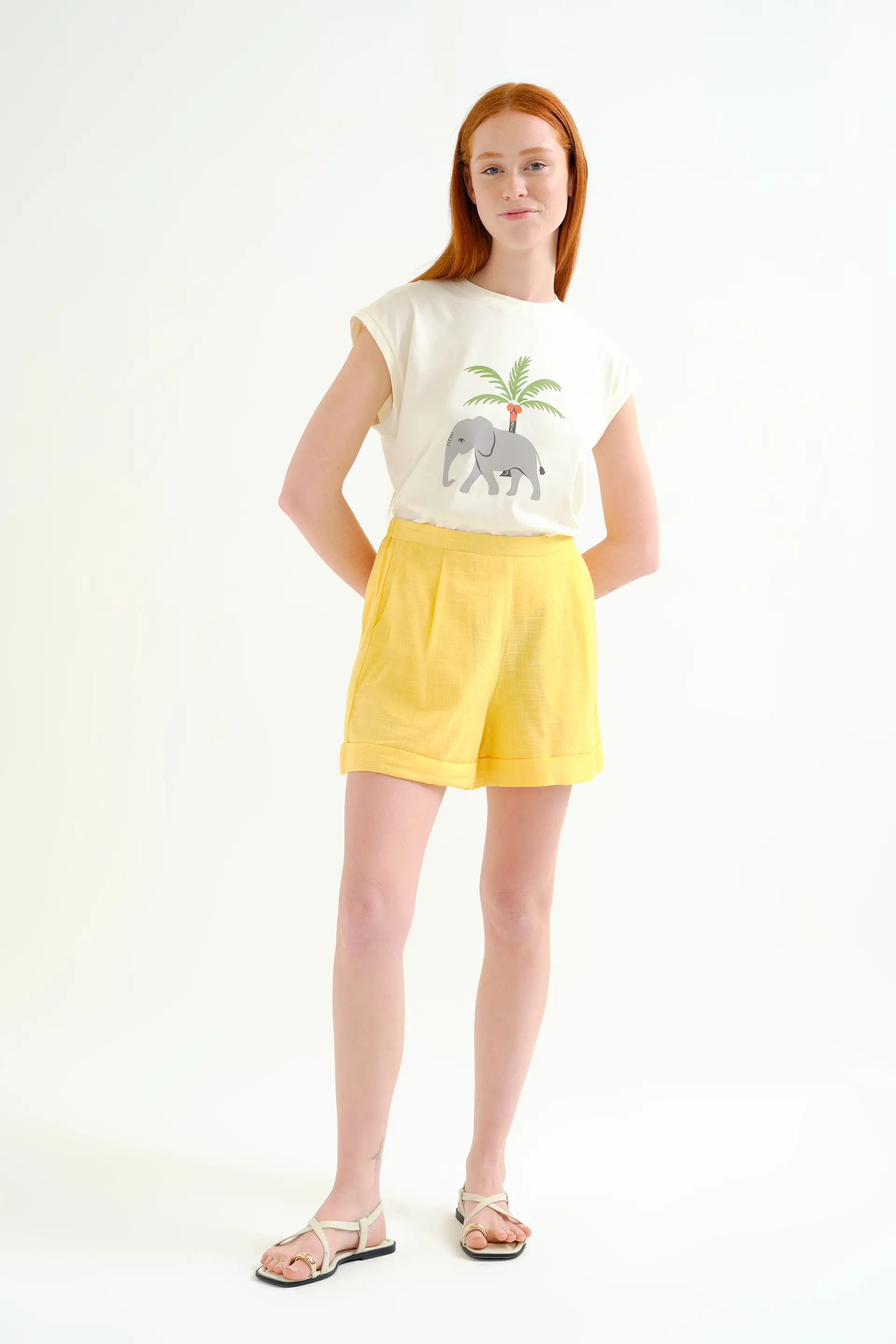 Shorts 100% algodón amarillo - Image 5